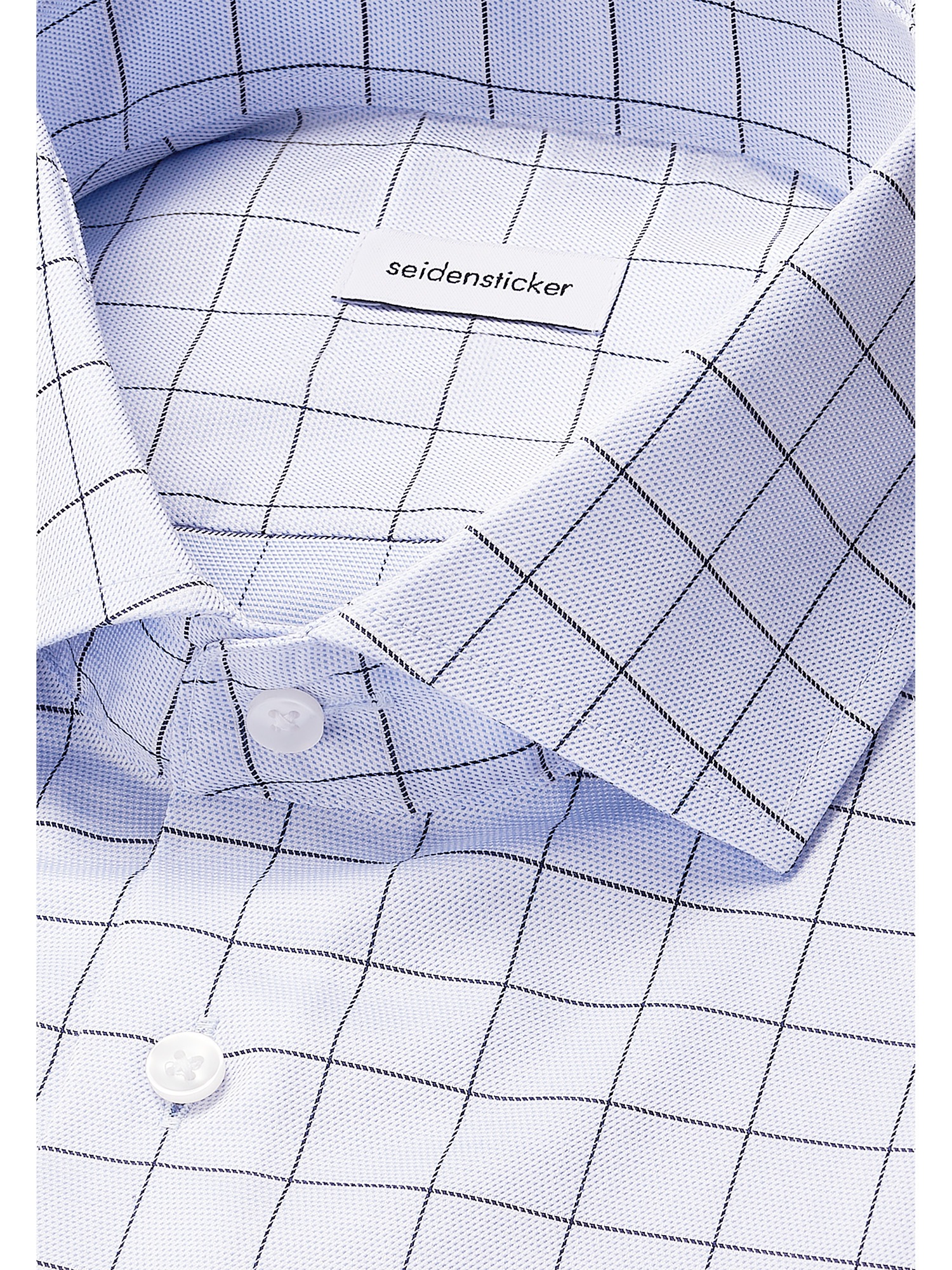seidensticker Businesshemd »Schwarze Rose«, Regular 1/1 Kentkragen Karo