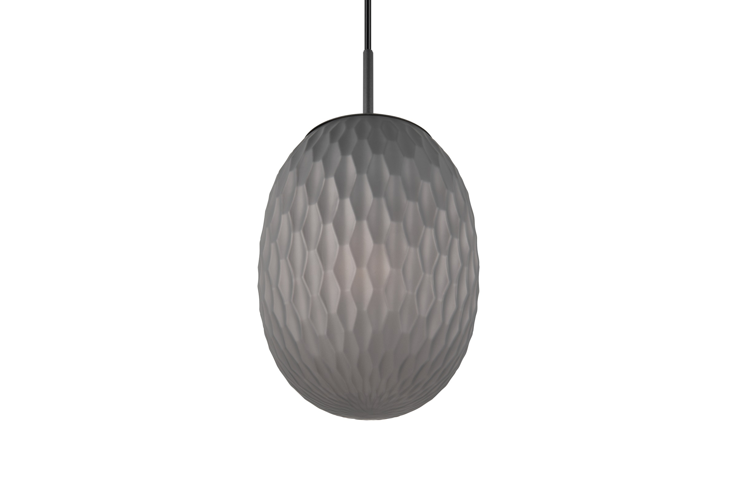 TRIO Leuchten Pendelleuchte »FACETTE, Hängeleuchte mit facettiertem Glasschirm in rauchgrau Ø 18cm« E27 1 Stk. warmweiß - kaltweiß exkl. Leuchtmittel E27 max 25W, Höhe einstellbar max 150cm