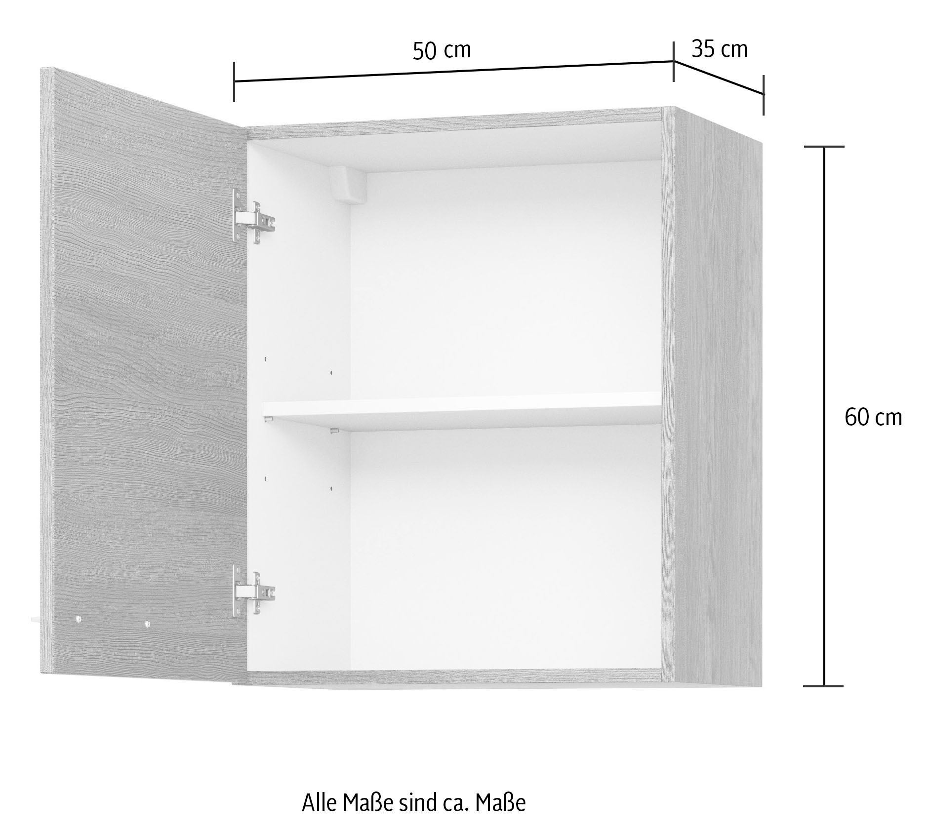 KOCHSTATION Hängeschrank »KS-Trea O50-60«, inklusive Einlegeboden, Breite 50 cm, Höhe 60 cm
