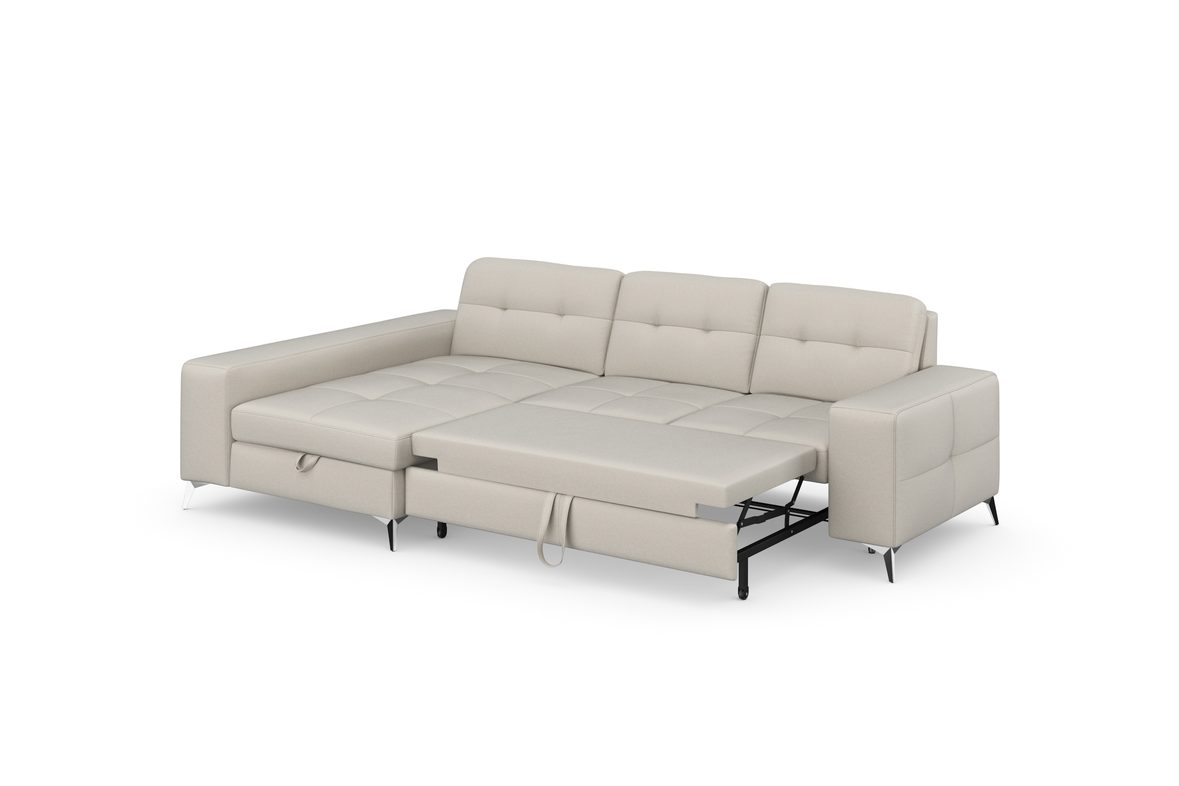sit&more Ecksofa »Baviene L-Form«, inklusive Sitztiefenverstellung und Federkern, wahlweise Bettfunktion