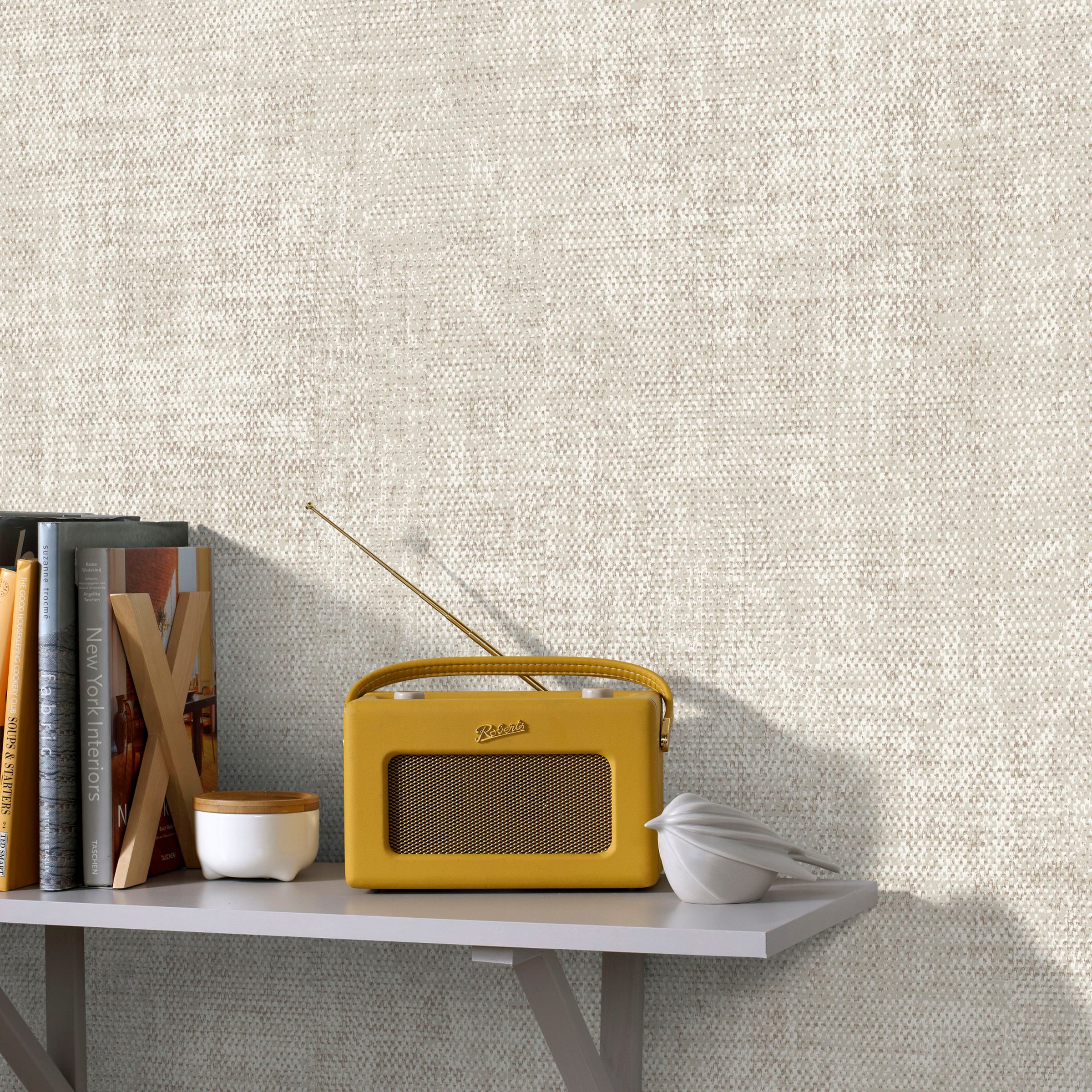 Superfresco Easy Vliestapete »Fabric Zara« uni geprägt Natural - 10mx52cm