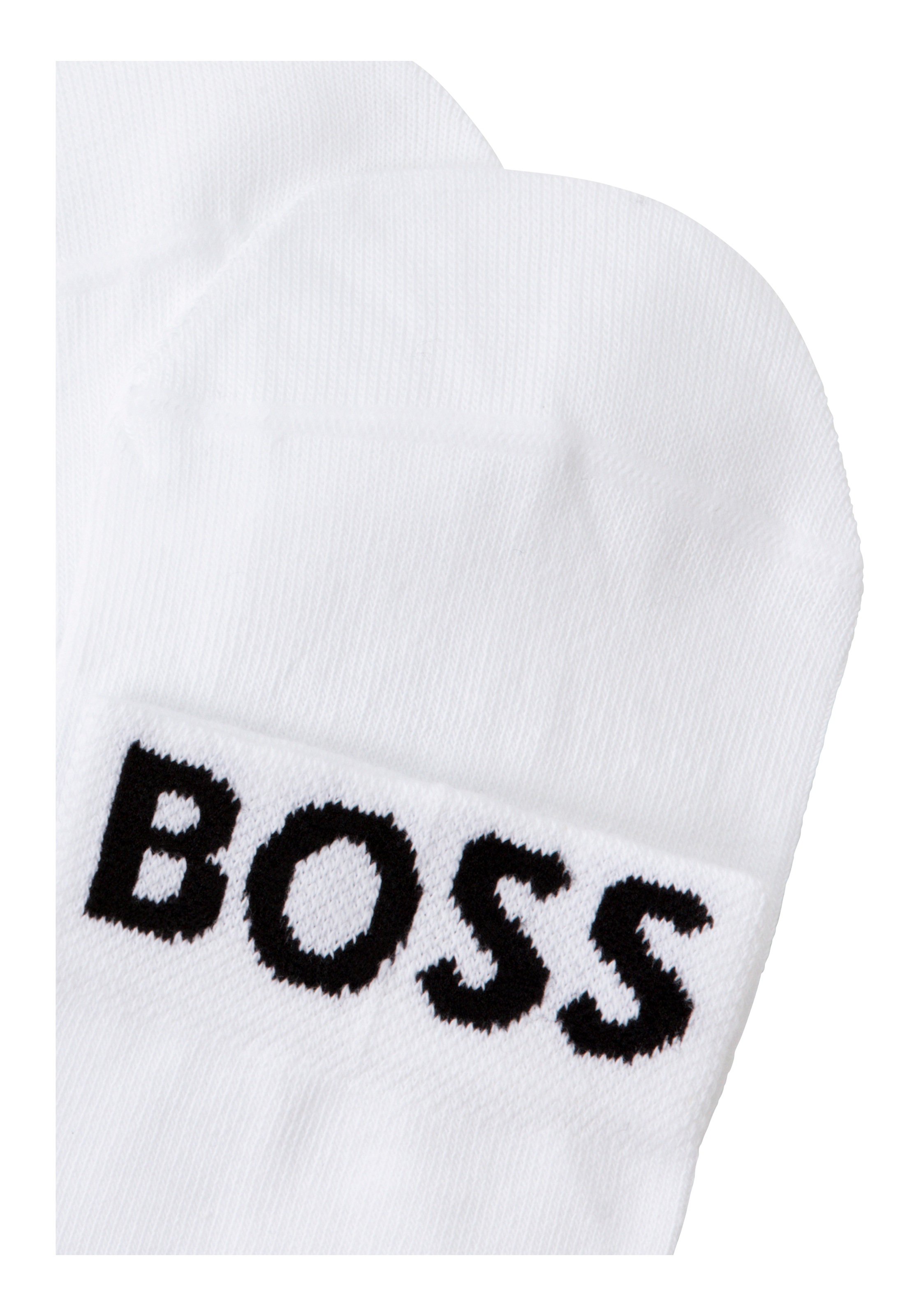 BOSS Freizeitsocken »2P SH Logo CC W«, (Packung, 2 Paar, 2er), mit eingestricktem BOSS Logoschriftzug
