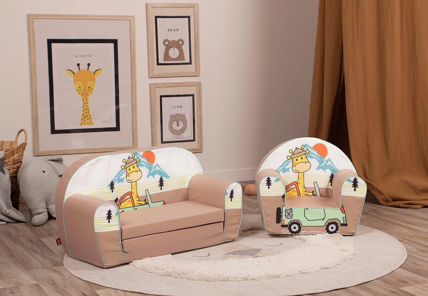 Knorrtoys® Sessel »Giraffe on Tour«, für Kinder; Made in Europe