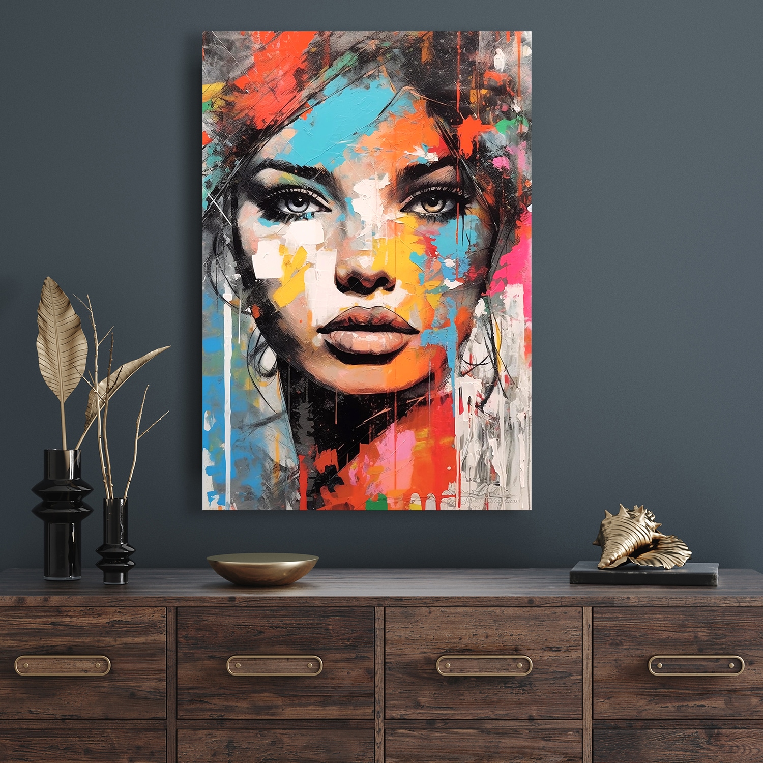 Affengeilebilder Leinwandbild »Female Popart by Rosa Piazza auf Keilrahmen gespannt« 1 Stk. tlg. Kunstdruck Wandbild Bild in verschiedenen Formaten