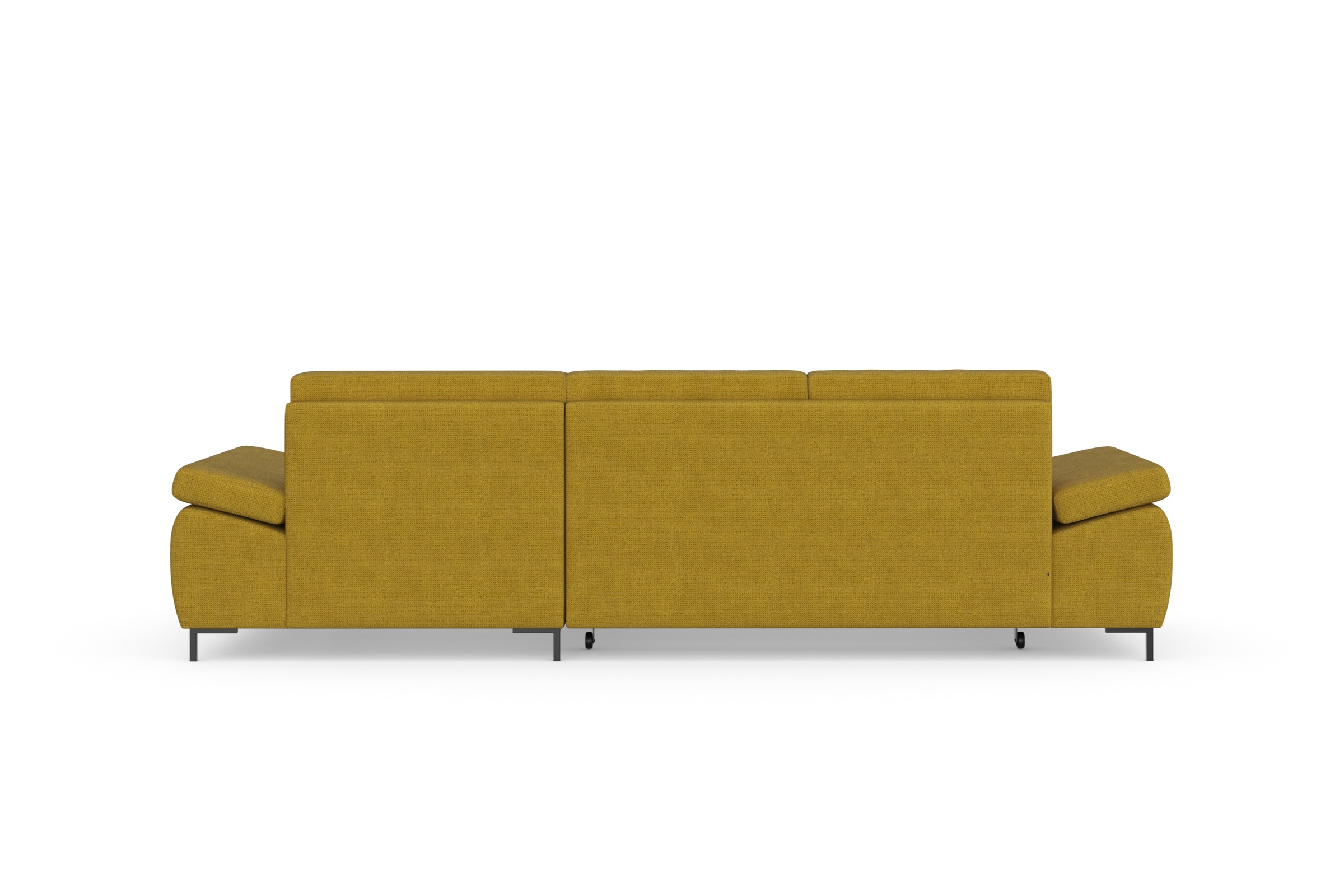 DOMO collection Ecksofa »Capelo, komfortabel, klare Linien zeichnen dieses Design aus, L-Form«, mit Armteilverstellung, wahlweise mit Bettfunktion, Federkern