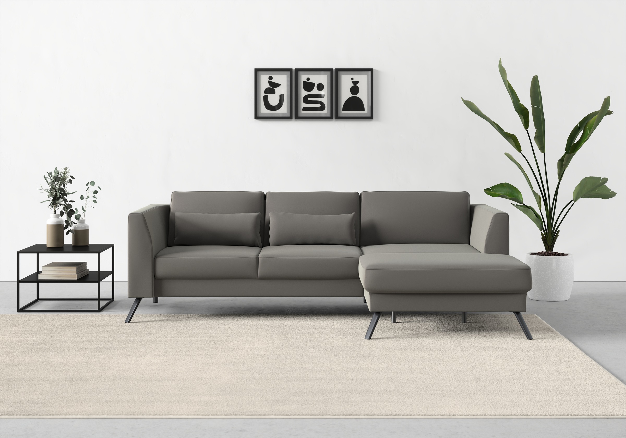 sit&more Ecksofa »Lindholm L-Form« mit Sitztiefenverstellung und Federkern günstig online kaufen