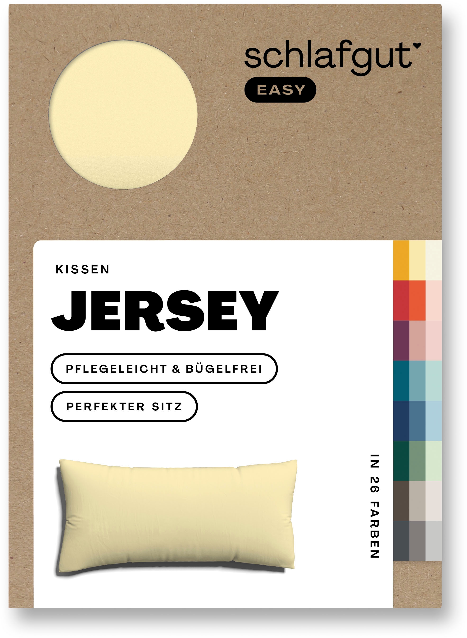 Schlafgut Kissenbezug »EASY Jersey«, (1 St.), Kissenhülle mit Reißverschluss, weich und saugfähig, Kissenbezug