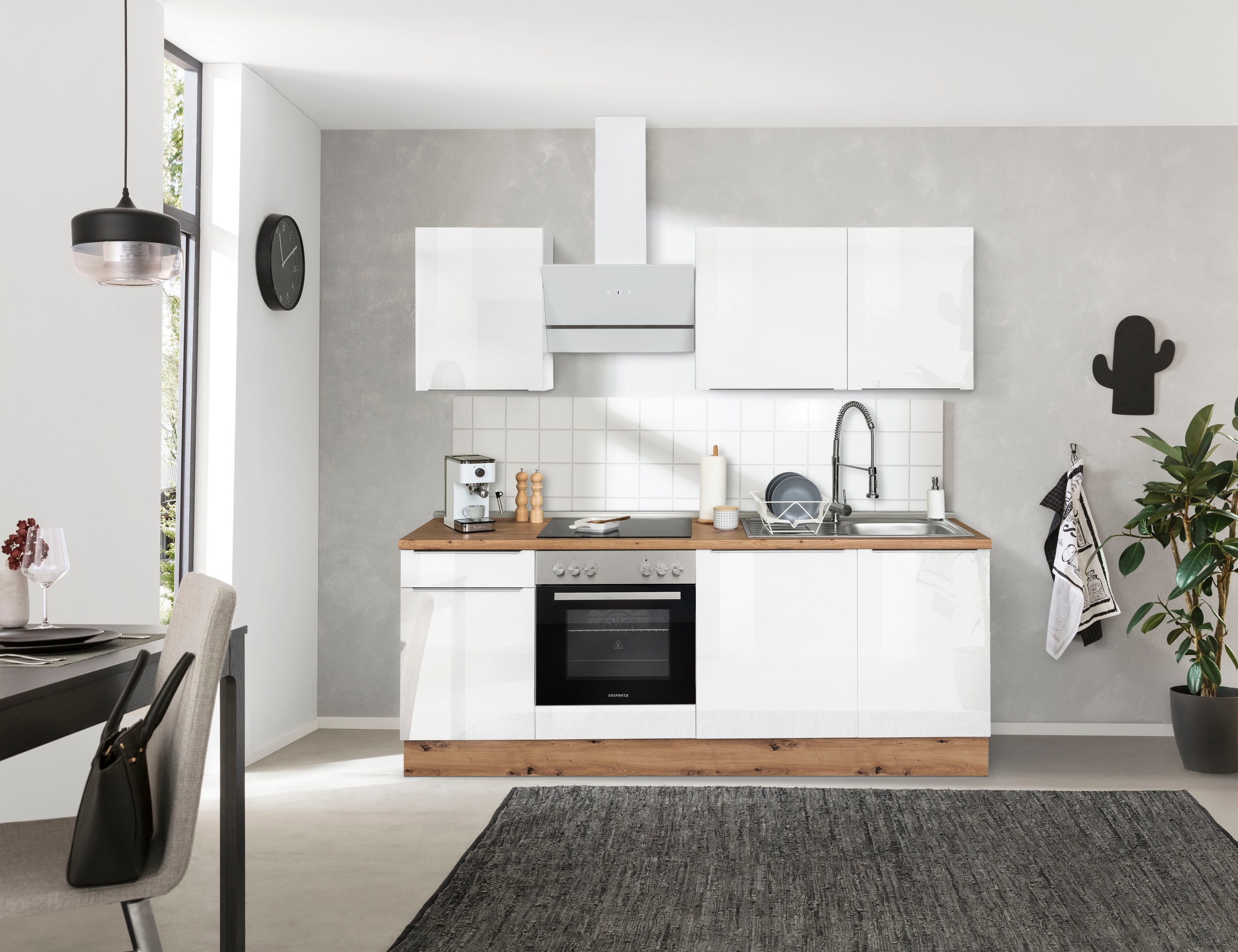 RESPEKTA Küchenzeile »Safado aus Serie hochwertige Marleen«, Close kaufen auf 220 der Breite Ausstattung wie Soft Funktion, cm Rechnung