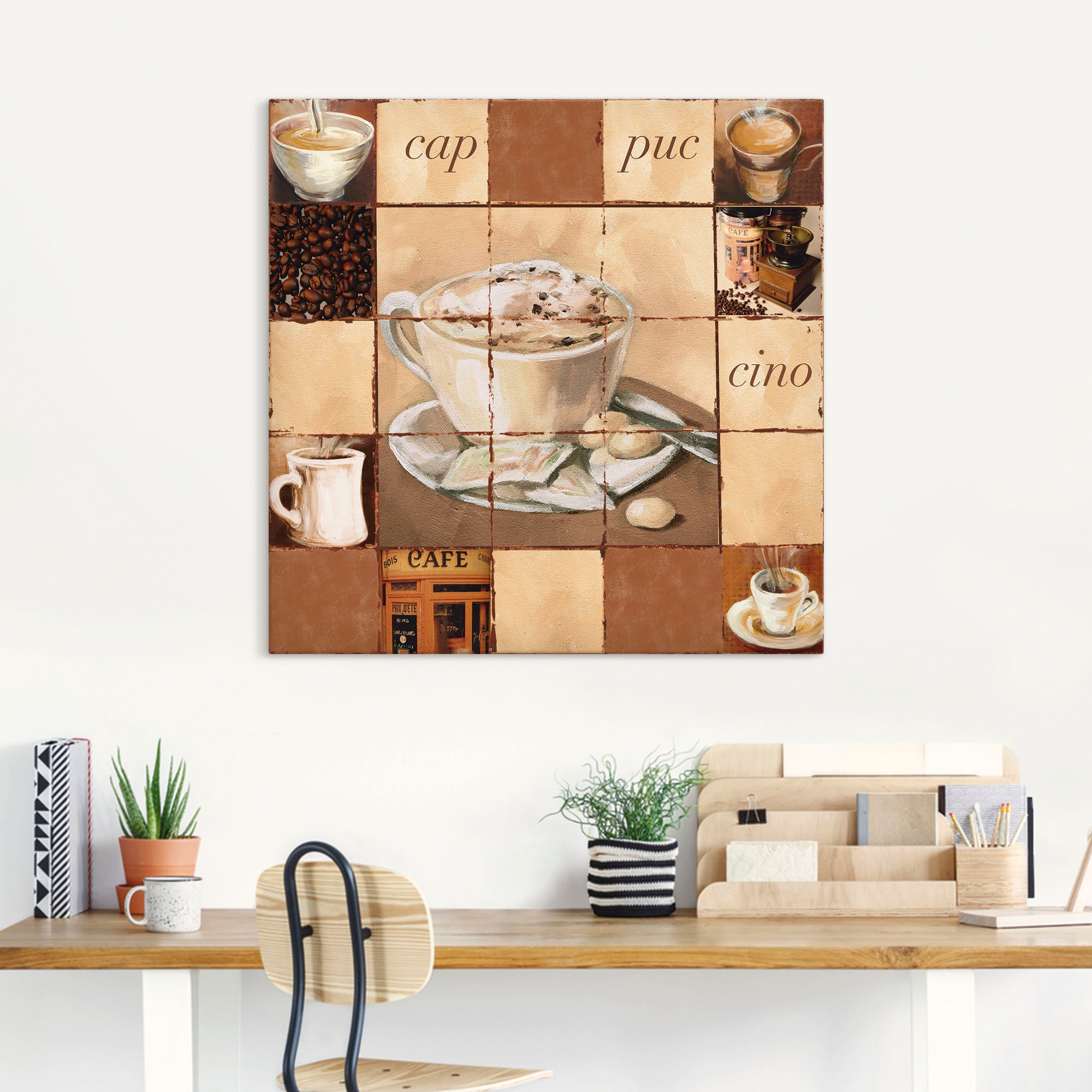 Artland Leinwandbild »Cappuccino«, Getränke, (1 St.), auf Keilrahmen gespannt