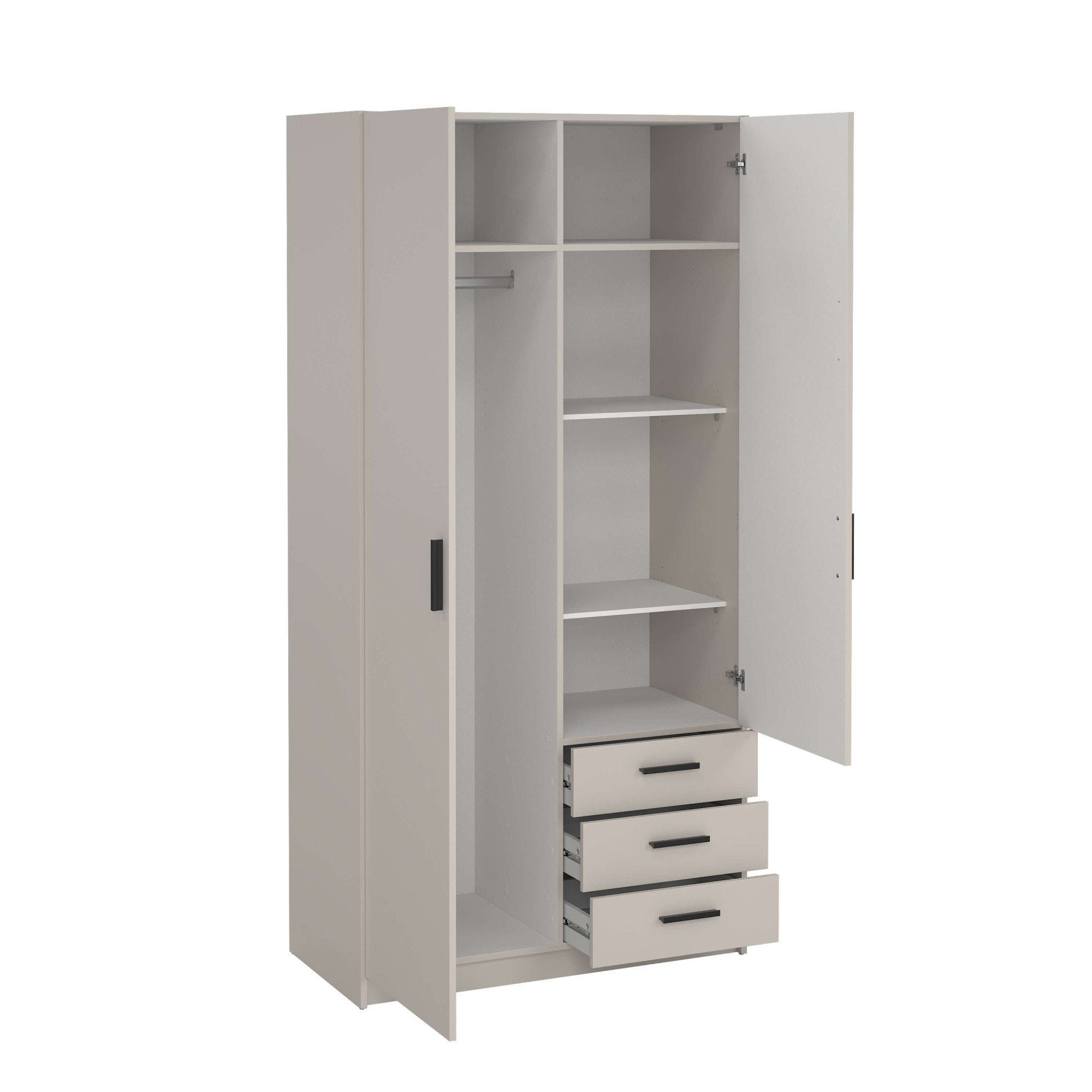 INOSIGN Kleiderschrank »Sprint , viel Stauraum, robuste Qualität, 3 Breiten 98, 147, 195 cm« viel Stauraum mit Türen, Schubladen und Einlegeböden, modernes Design