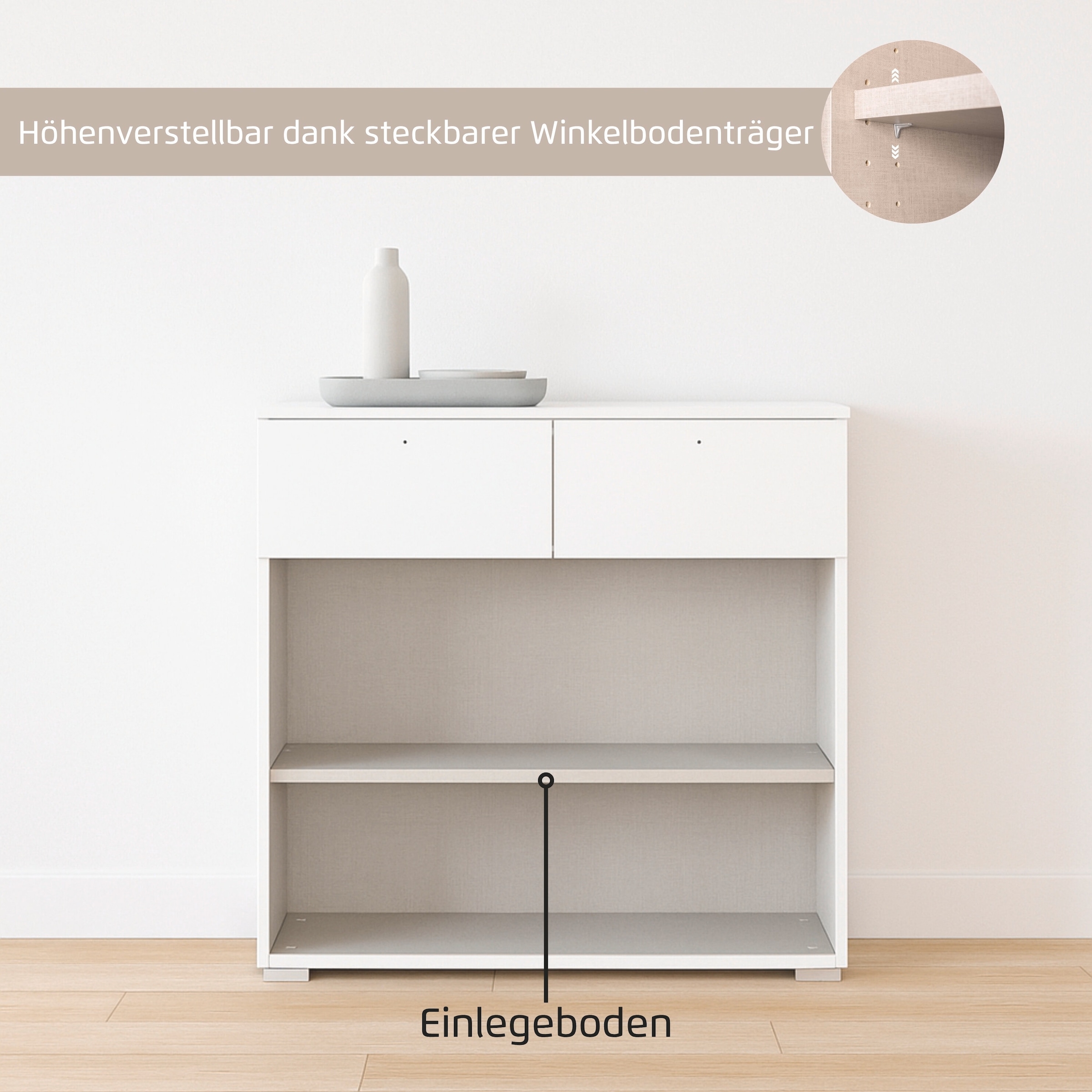 rauch Kommode »Gamma« Breite 80 cm / Höhe 81 cm, verschiedene Griffvarianten/-Farben, 