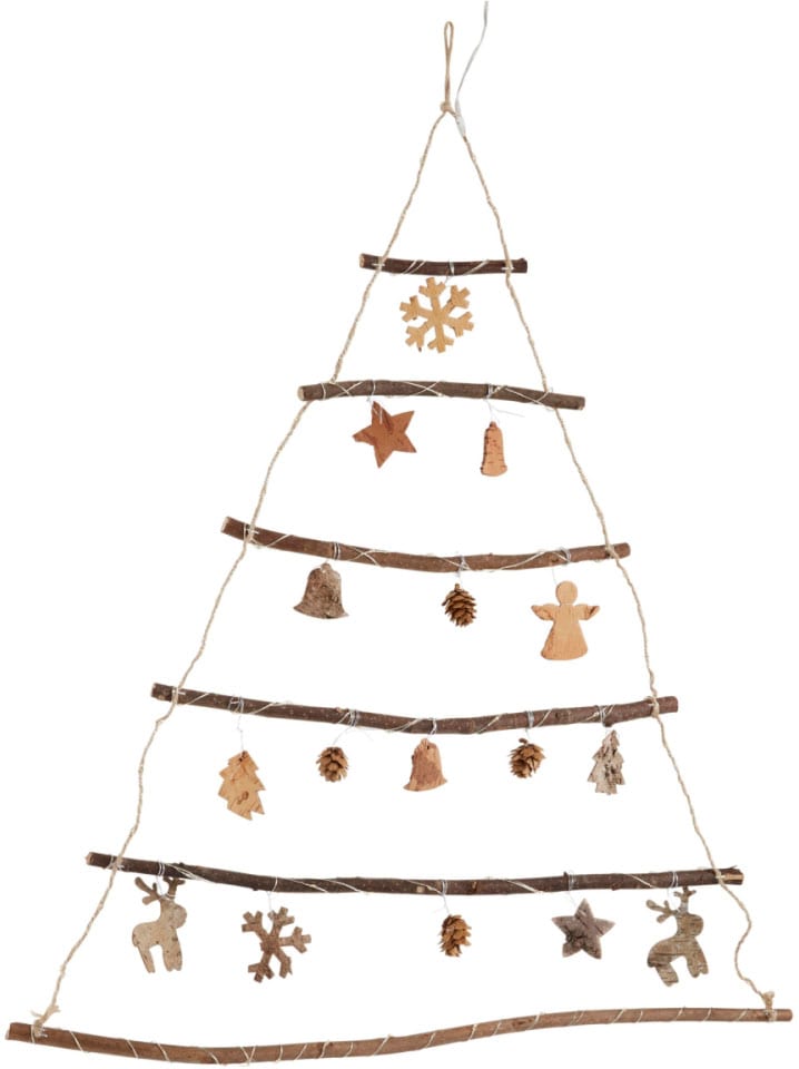 Schneider LED Baum »Tannenbaum, Weihnachtsdeko«, Wanddeko aus Holz mit 75  warmweißen LEDs, Höhe ca. 80 cm auf Rechnung kaufen