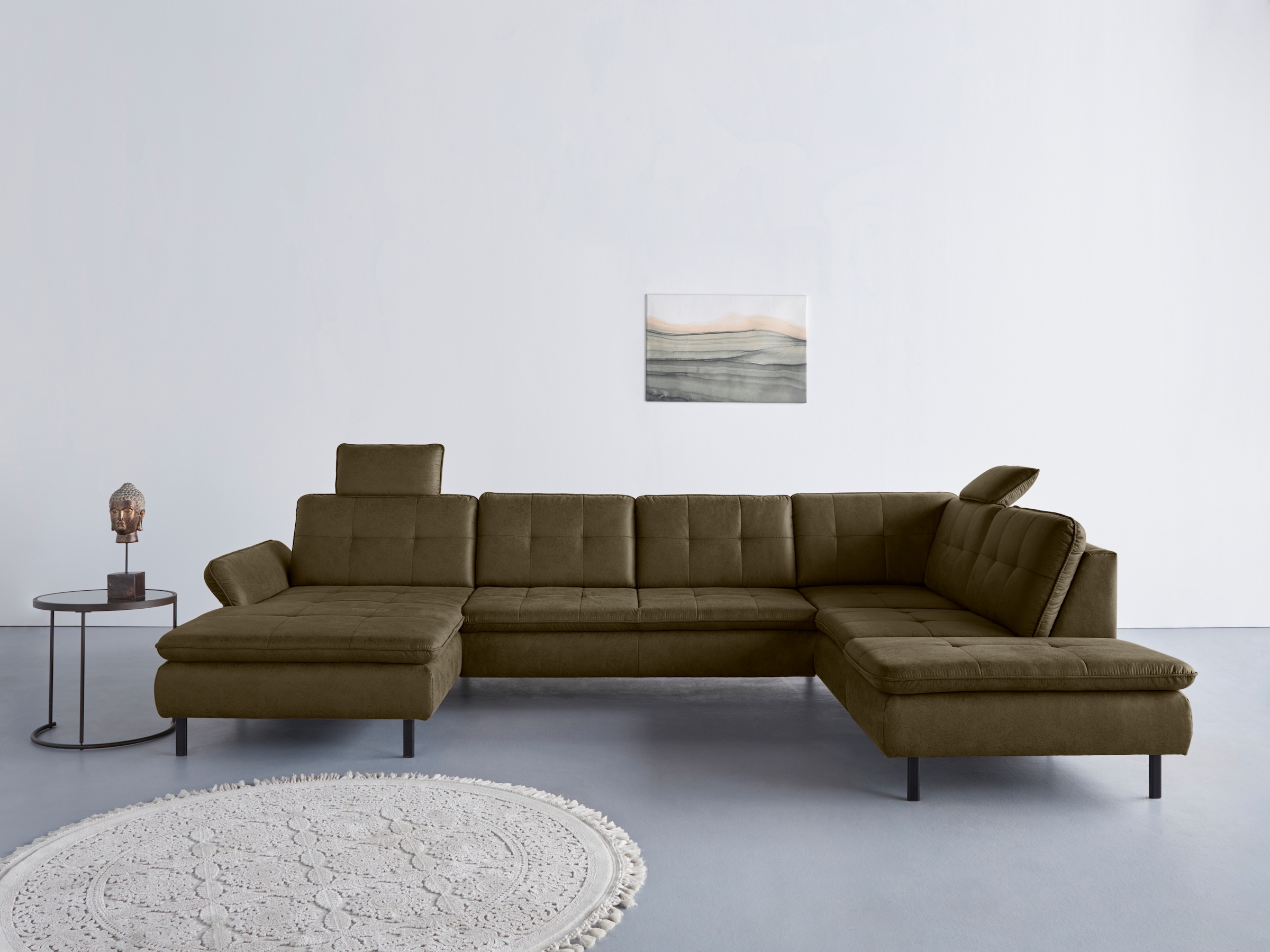 Home affaire Wohnlandschaft »Birkholm U-Form« Armlehnverstellung, auch in E günstig online kaufen