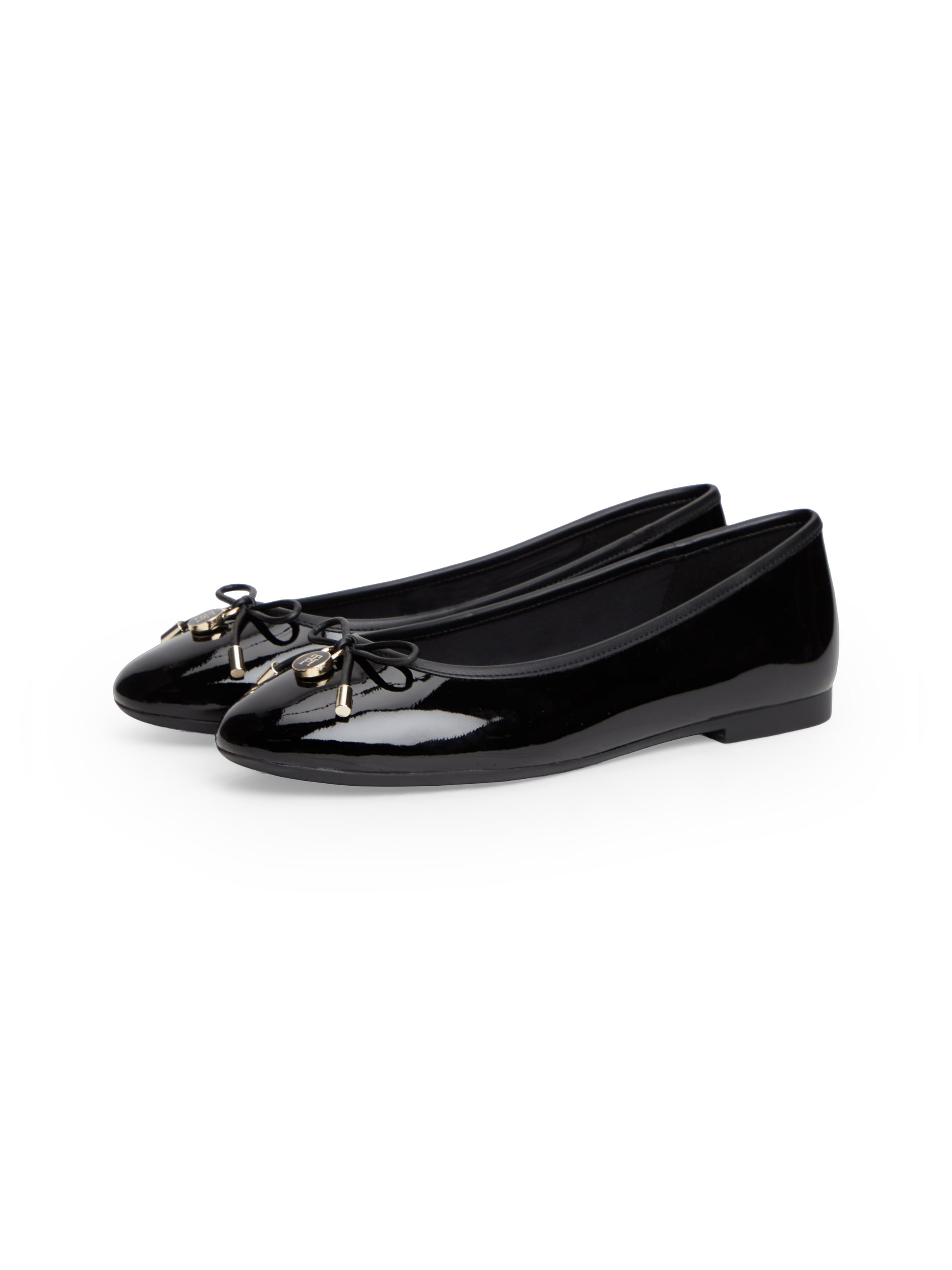 Tommy Hilfiger Ballerina »TH CHARM PATENT BALLERINA«  Businessschuh, Schlupfschuh goldfb. TH-Schmuckelement, schmale Form