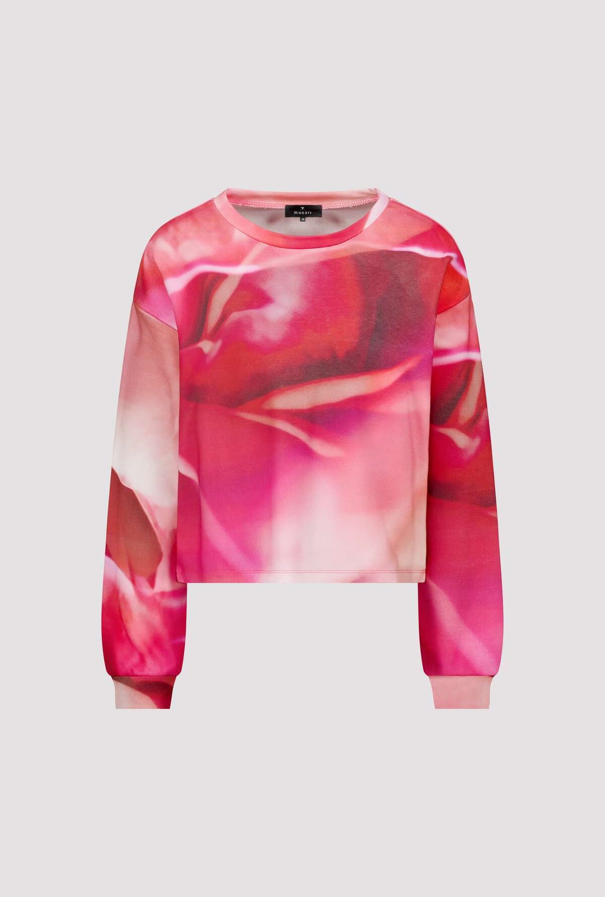 Monari Sweatshirt »Sweatshirt Blume allover«, Regular fit mit Allover-Muster
