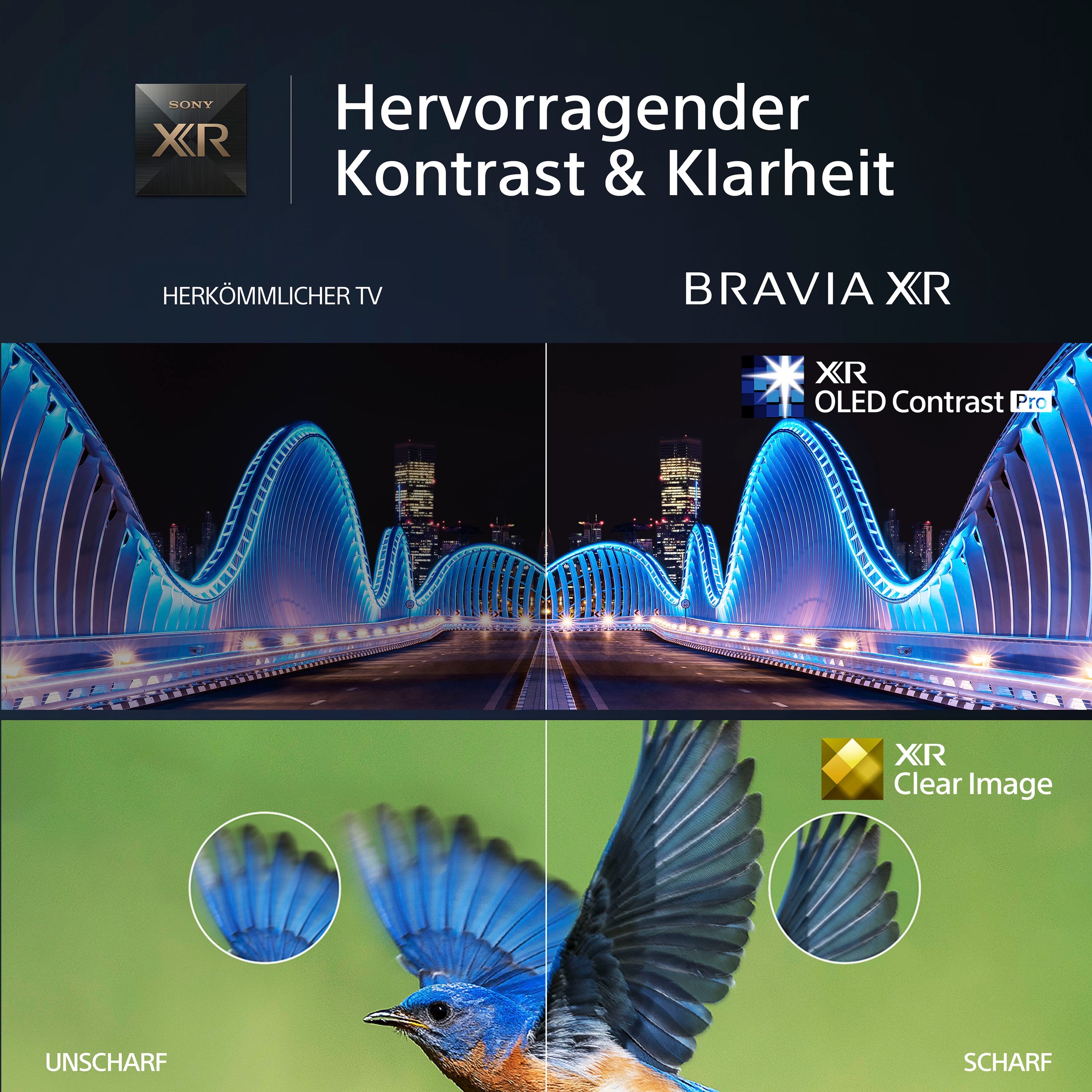 Sony OLED-Fernseher »XR-83A80L«, 4K Ultra HD, Google TV-Smart-TV-Android TV, Smart-TV, TRILUMINOS PRO, BRAVIA CORE, mit exklusiven PS5-Features