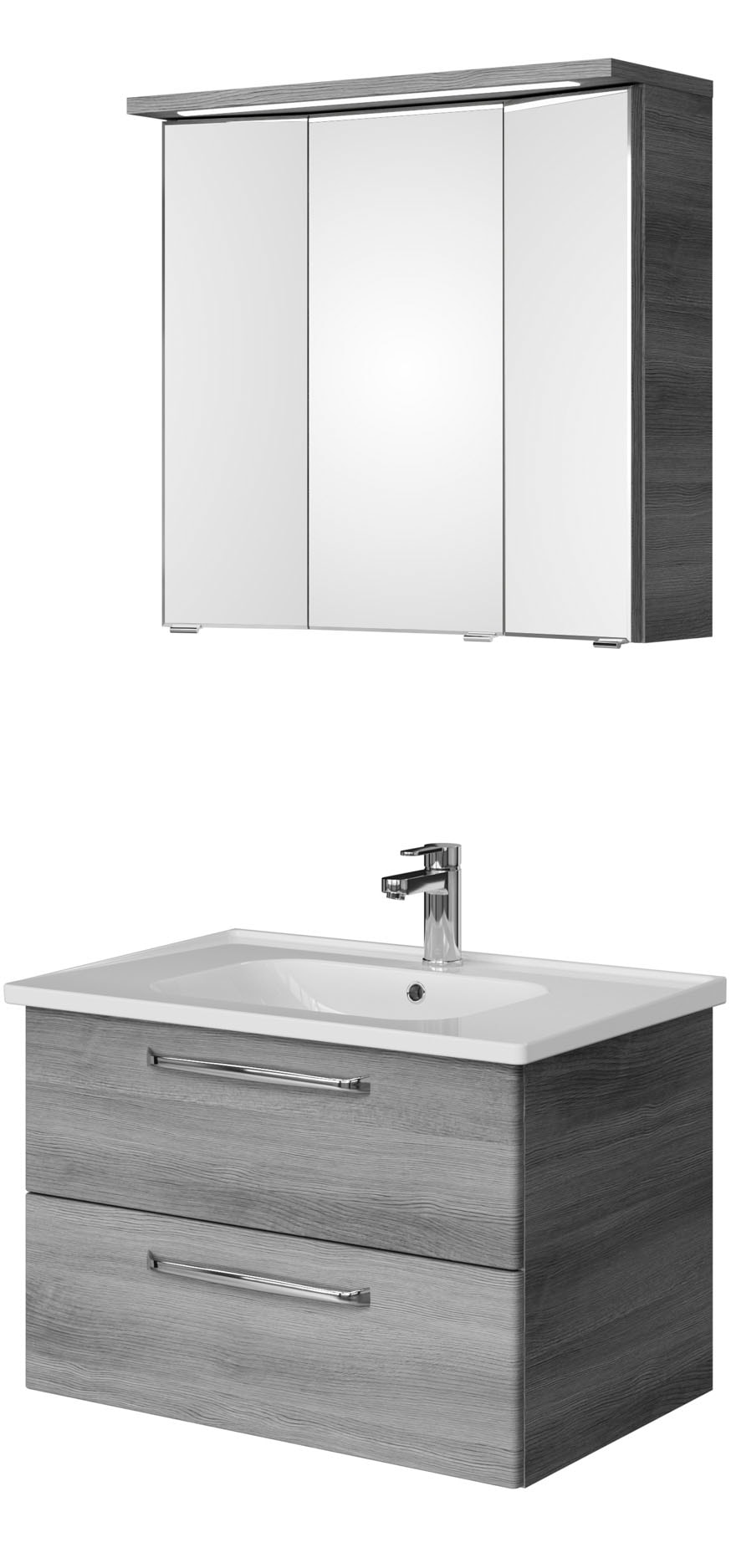 Saphir Badmöbel-Set »Trentino 2-teilig Keramik-Waschtisch mit LED-Spiegelsc günstig online kaufen