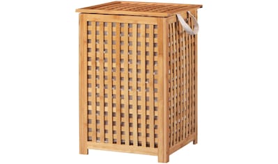 Home affaire Wäschekorb »Wäschebox mit Stoffeinsatz«, (1 St.), Höhe ca. 60  cm, Ordnungshelfer auf Raten bestellen