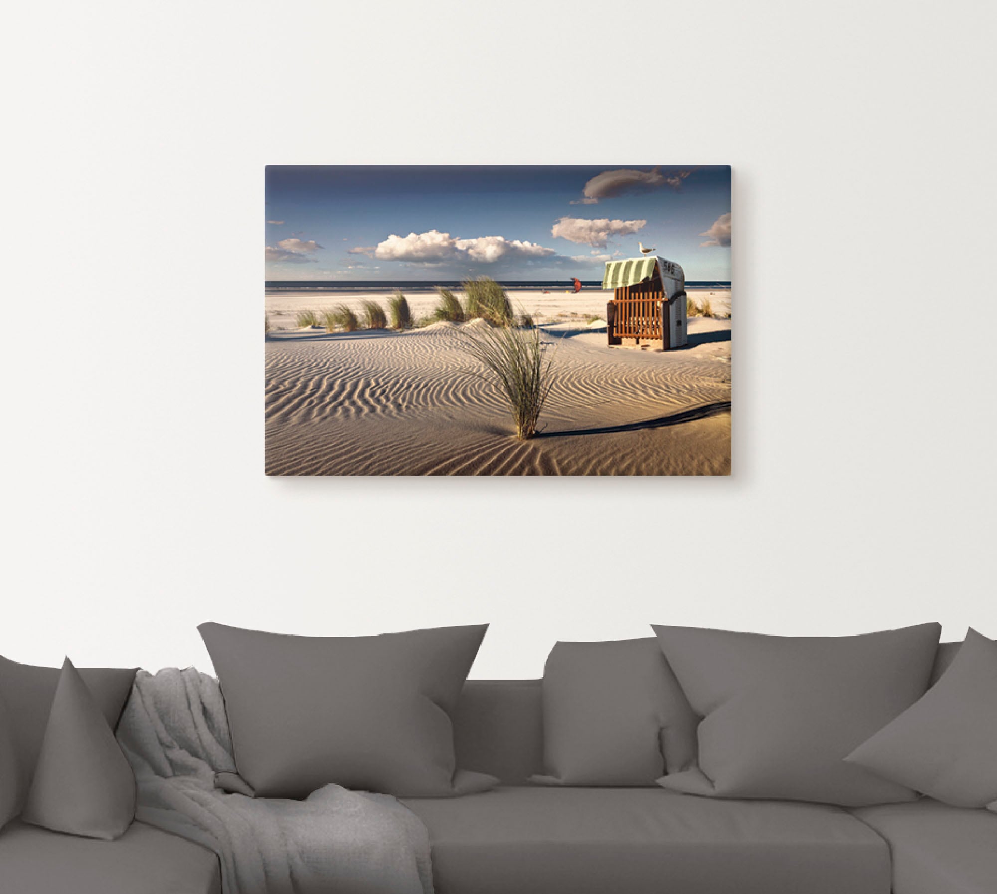 Artland Wandbild »An einem Sommerabend am Strand«, Küste, (1 St.), als Alub günstig online kaufen