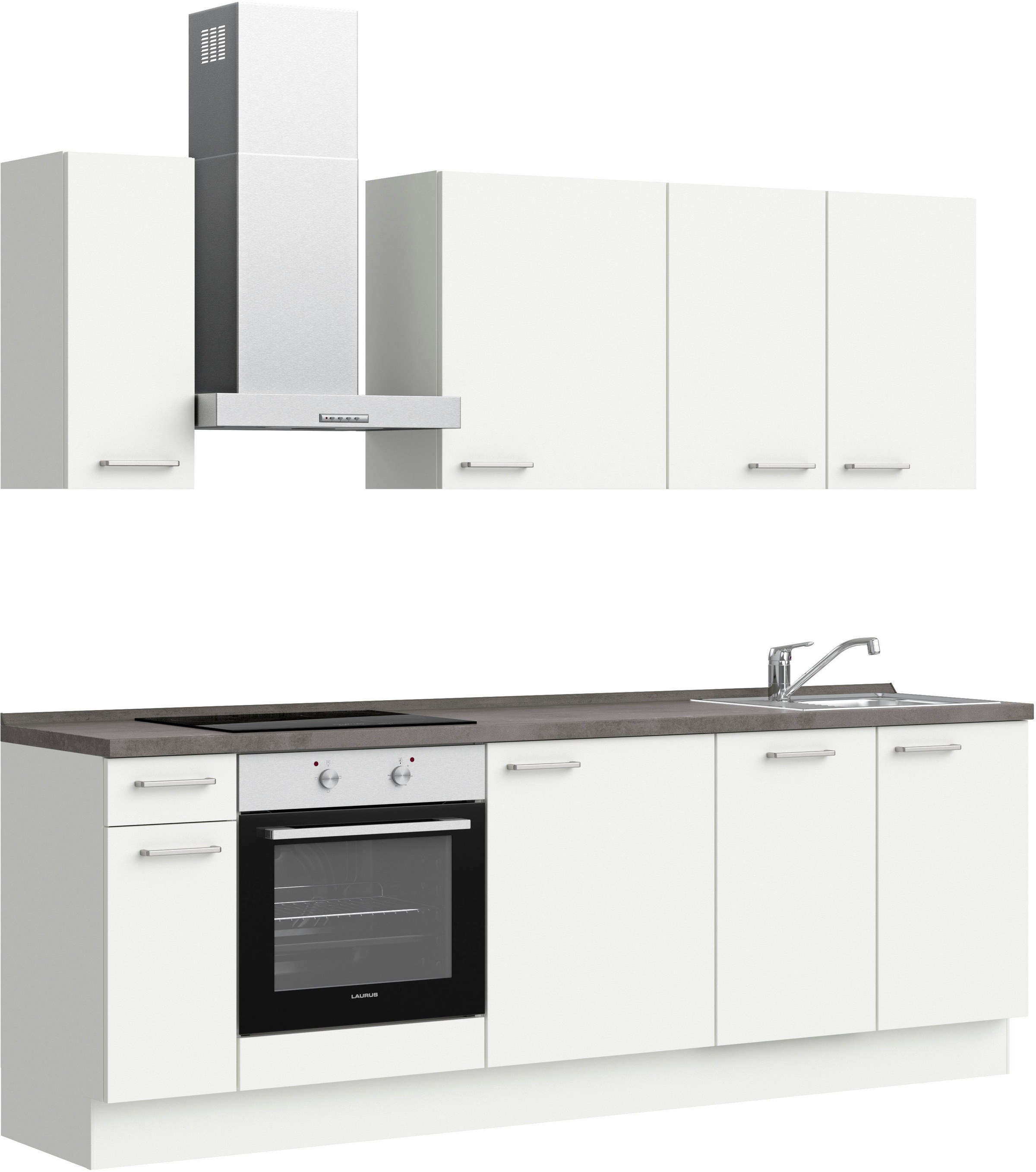 nobilia® Küchenzeile »"Touch I"«, vormontiert, Ausrichtung wählbar, Breite 240 cm, wahlw. mit E-Geräten