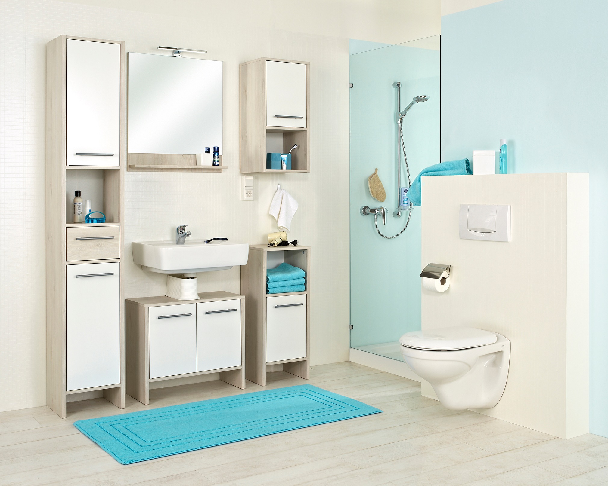 Saphir Badmöbel-Set »Quickset 350 5-teilig, mit Waschbeckenunterschrank und günstig online kaufen