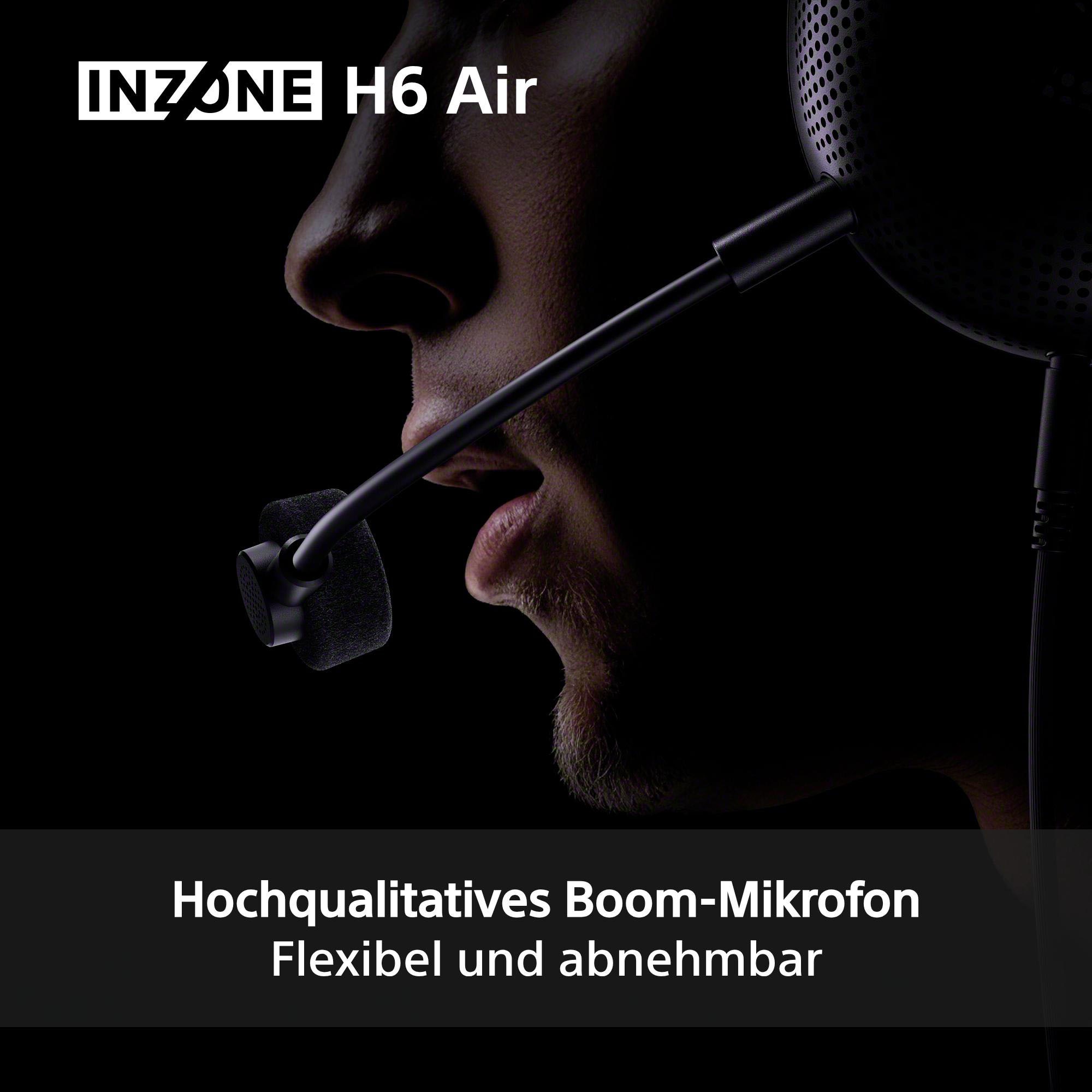 Sony Gaming-Headset »INZONE H6 Air« Stummschaltung 360 Spatial Sound, leichtes 199-g-Design, abnehmbares Bügelmikrofon