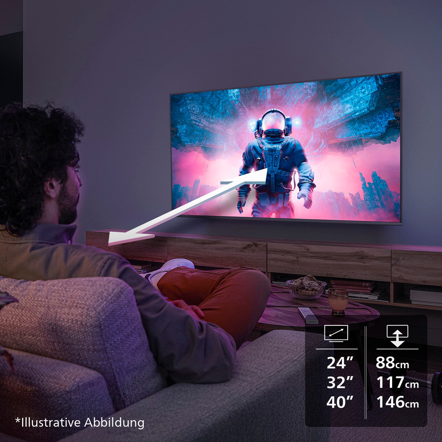 Philips LED-Fernseher »40PFS6000/12«, HD ready, Smart-TV