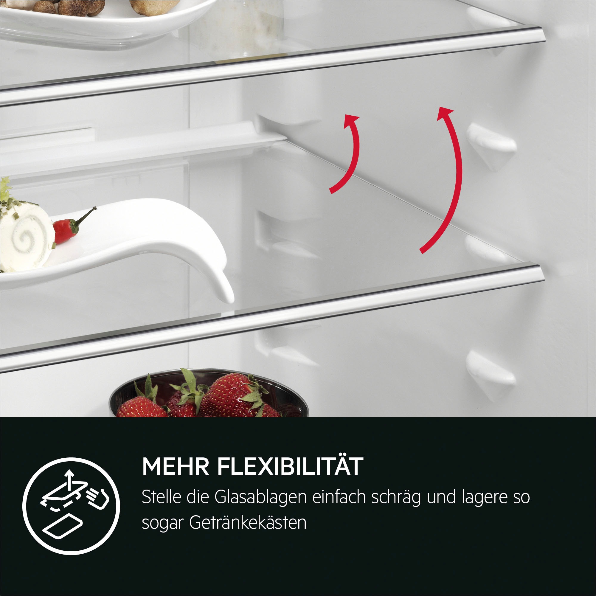 AEG Einbaukühlschrank »TSK5O121ES«, TSK5O121ES, 87,3 cm hoch, 55,6 cm breit, 98 L, LowFrost-weniger Eisbildung, Temperaturalarm, Festtür