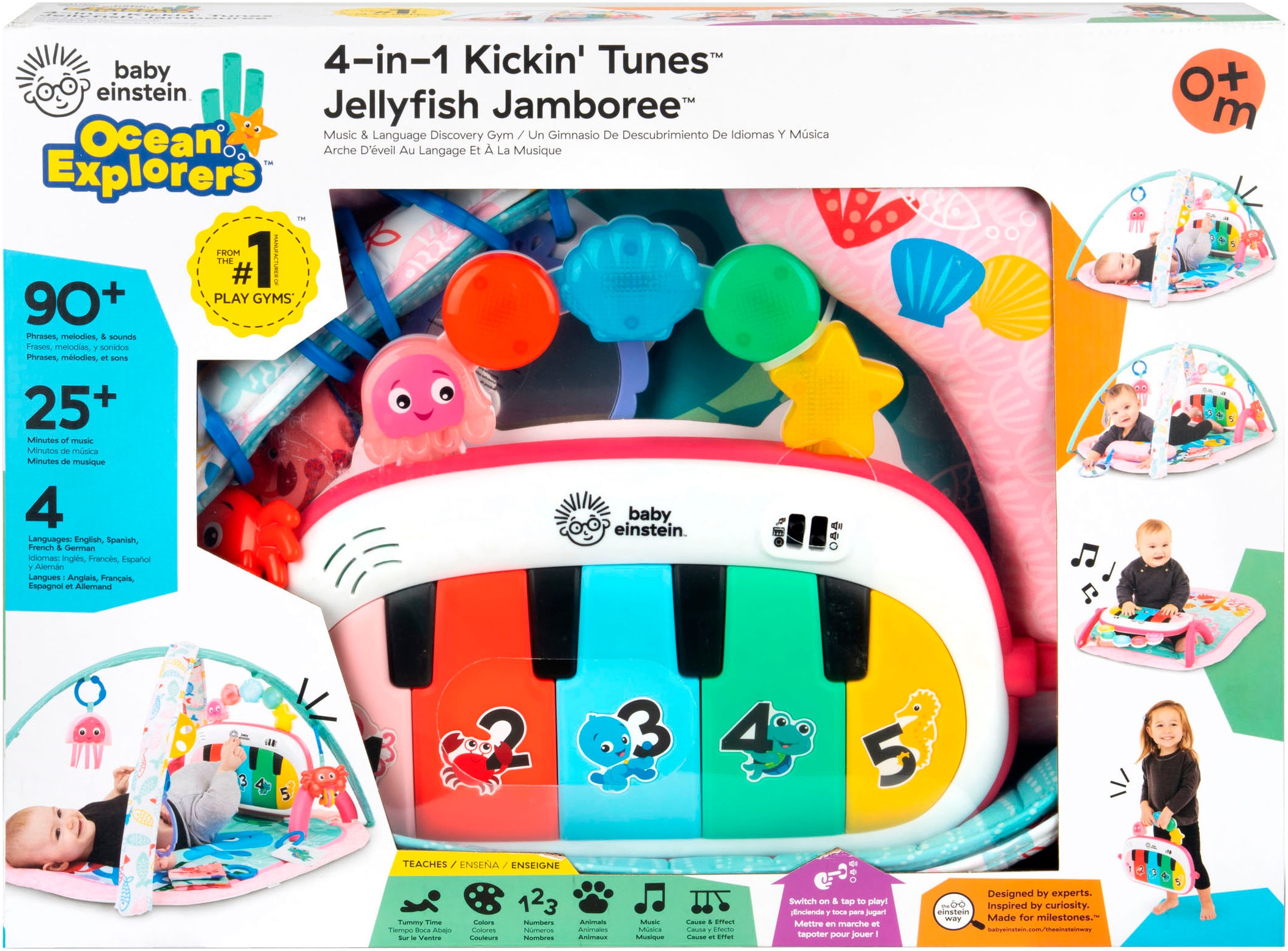 Baby Einstein Spielbogen »4-in-1 Kickin’ Tunes Jellyfish Jamboree Music & Language Discovery Gym«, mit Soundeffekt