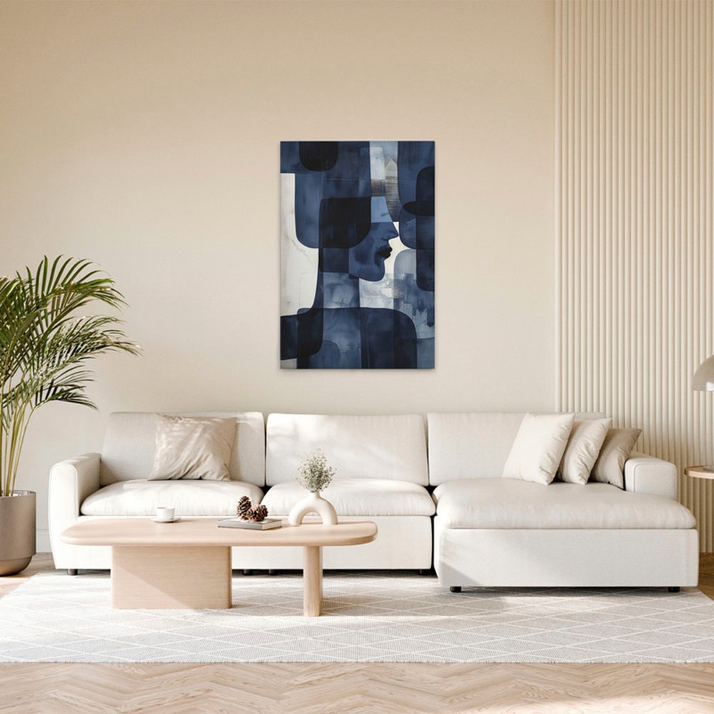 A.S. Création Leinwandbild »Abstract Man - Wandbild Blau Weiß Keilrahmen Ku günstig online kaufen