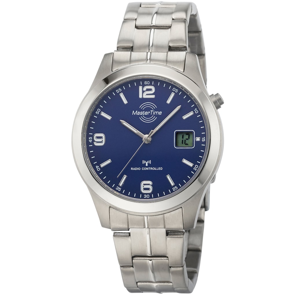 MASTER TIME Funkuhr »MTGT-10351-31M«, Armbanduhr, Quarzuhr, Herrenuhr, Datum