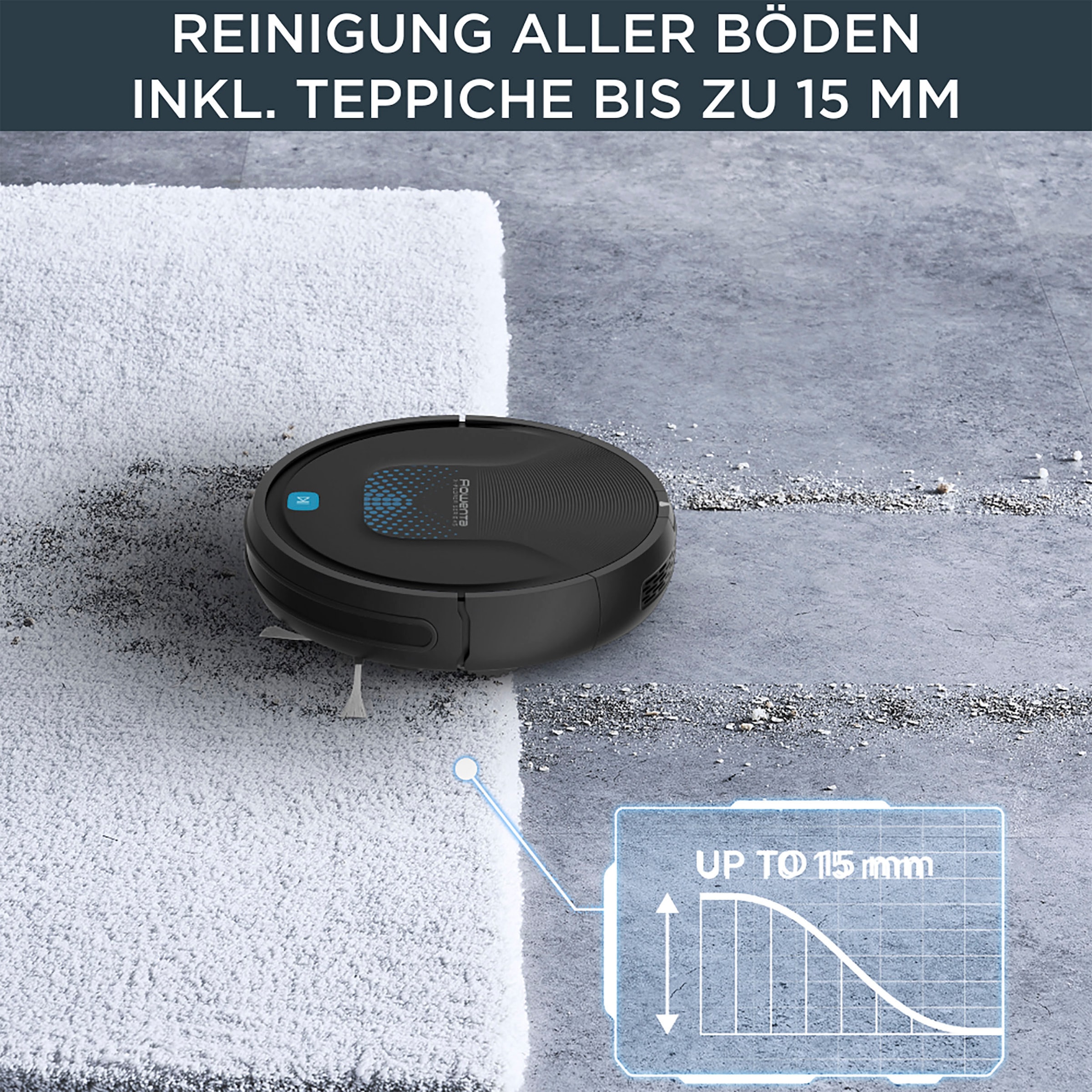 Rowenta Saugroboter »RR8275 X-Plorer Serie 45 Aqua«, zentrale Bürste, Saugen & Wischen, 150 Min. Laufzeit, 90m²