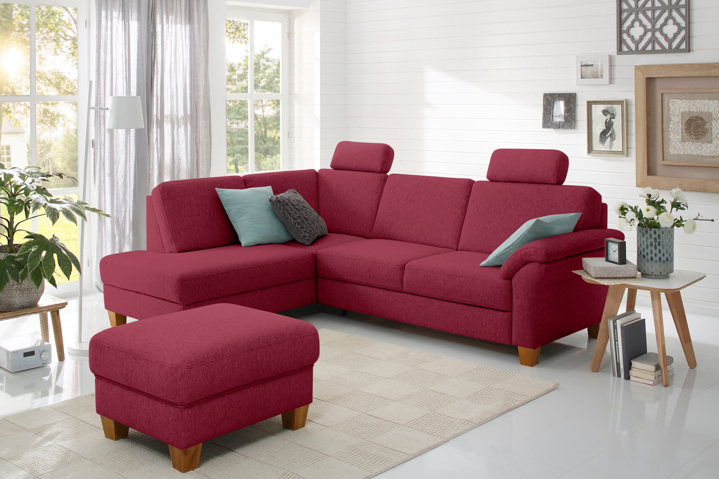 Home affaire Ecksofa »Borkum L-Form, B: 249 cm - OTTO. Verlässliche Qualität.« optional Bettfunktion, Federkern