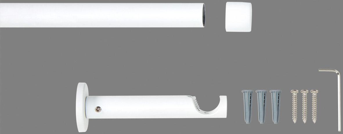 Good Life Vorhangstange »Gorra« Ø 20 mm 1 läufig-läufig Fixmaß Metallgarnit günstig online kaufen