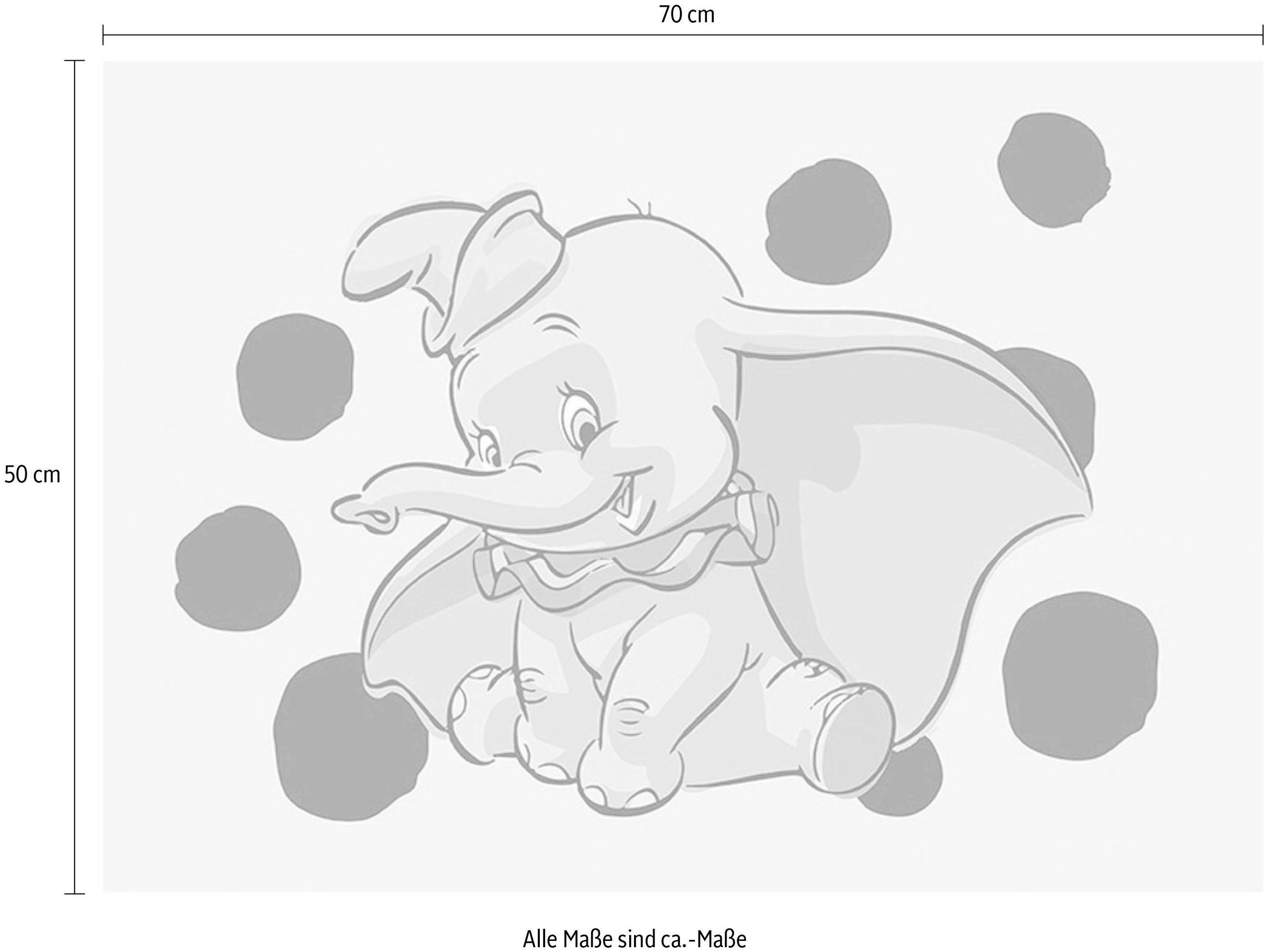 Komar Bild »Dumbo Dots Landscape«, Disney, (1 St.), Wandbild zur Dekoration im Kinderzimmer - ohne Rahmen