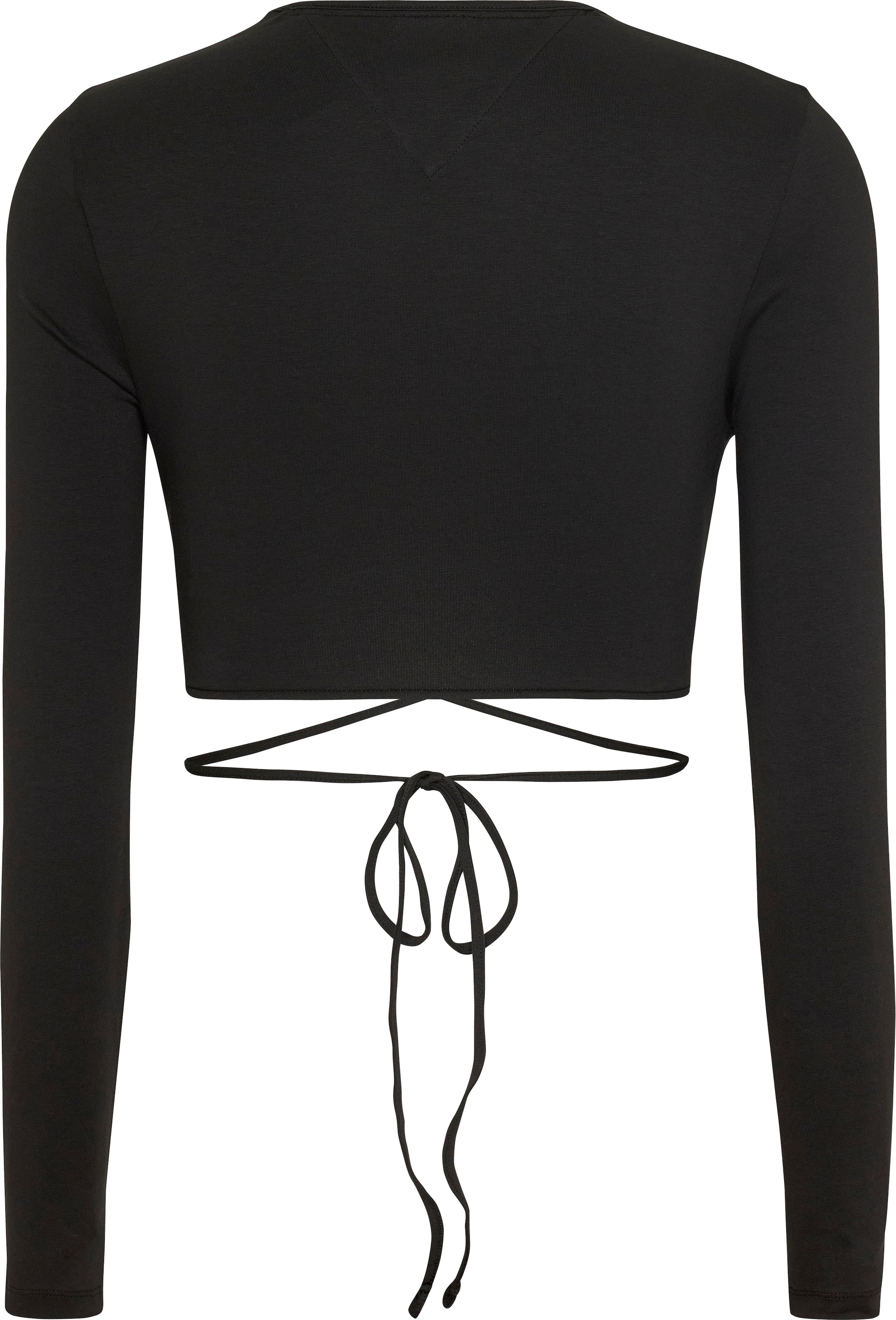 Tommy Jeans Langarmshirt »TJW TIE WRAP TOP«, mit Tommy Jeans Markenlabel