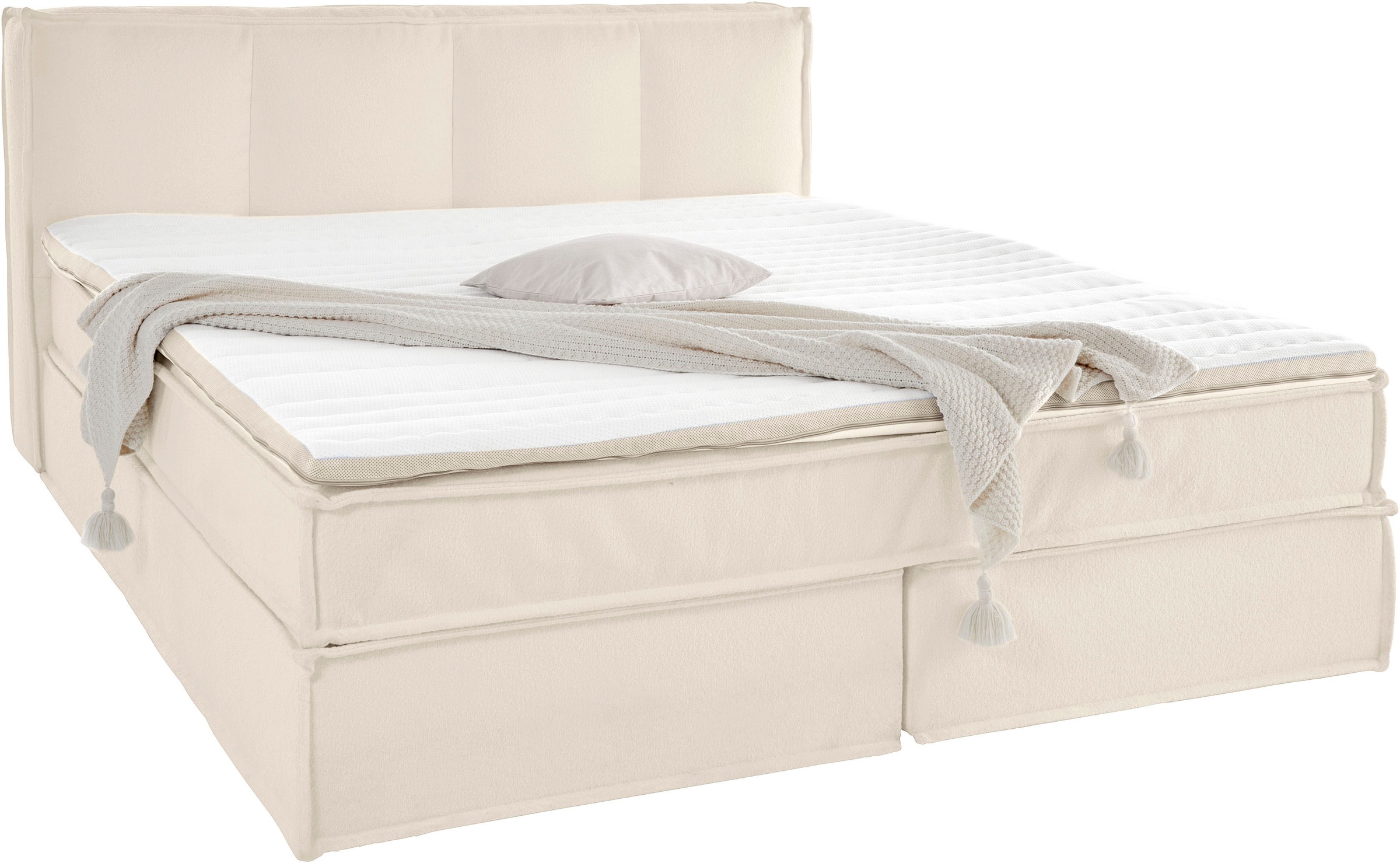LeGer Home by Lena Gercke Boxspringbett »Addyson«, (Härtegrade H2, H3 und H4 wählbar), Boxspringbett inkl. Topper, 2 Matratzen
