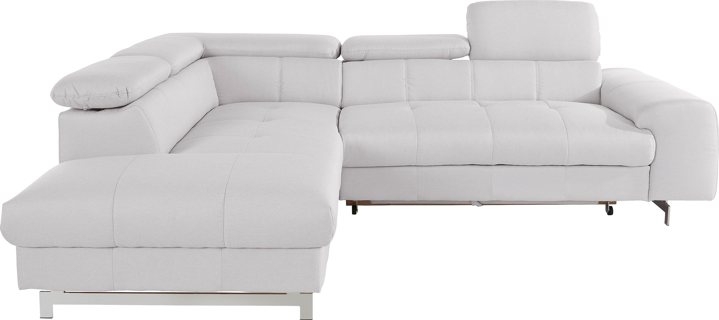 COTTA Polstergarnitur »Chef L-Form«, (Set, 2 tlg.), Set bestehend aus: Ecksofa mit Kopfteilverstellung & Hocker