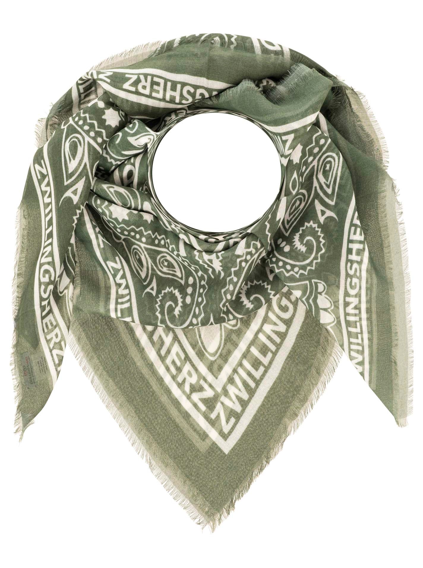 Zwillingsherz Modetuch »"Paisley Pattern"« Paisley Muster, Fransenabschlüsse rundum, leichtes Material