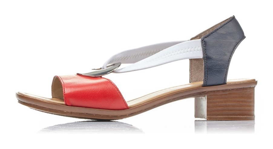 Rieker Sandalette, Sommerschuh, Sandale, Blockabsatz, mit Stretchband