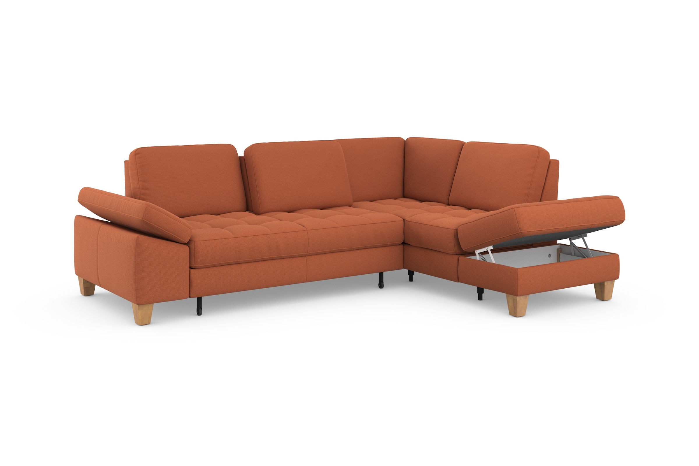 sit&more Ecksofa »Westham L-Form«, mit Ottomane, mit oder ohne Bettfunktion, Bettkasten, Verstellung