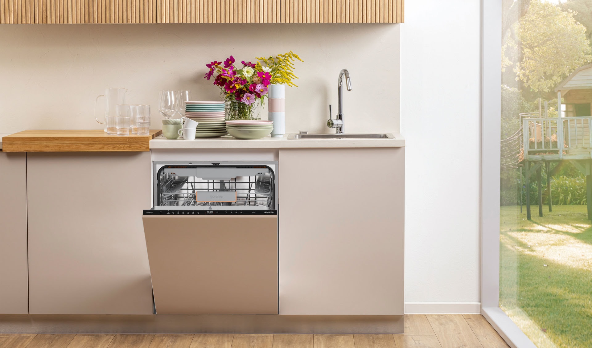 GORENJE vollintegrierbarer Geschirrspüler »GV663B95« 9,4 l 16 tlg. Maßgedecke 16 Maßgedecke, auto. Türöffnung, Besteckschublade