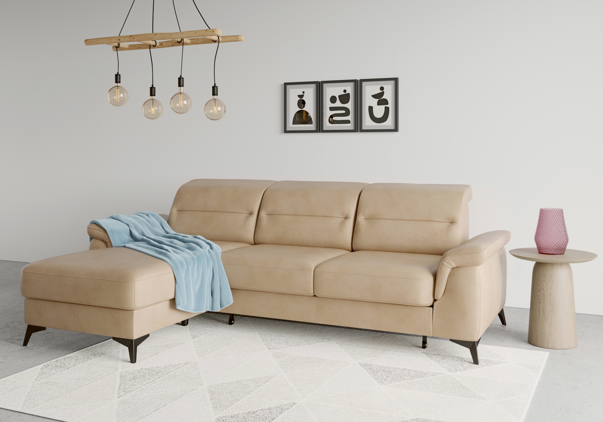 sit&more Ecksofa »Sinatra L-Form« mit Recamiere, optional mit Kopfteilverst günstig online kaufen