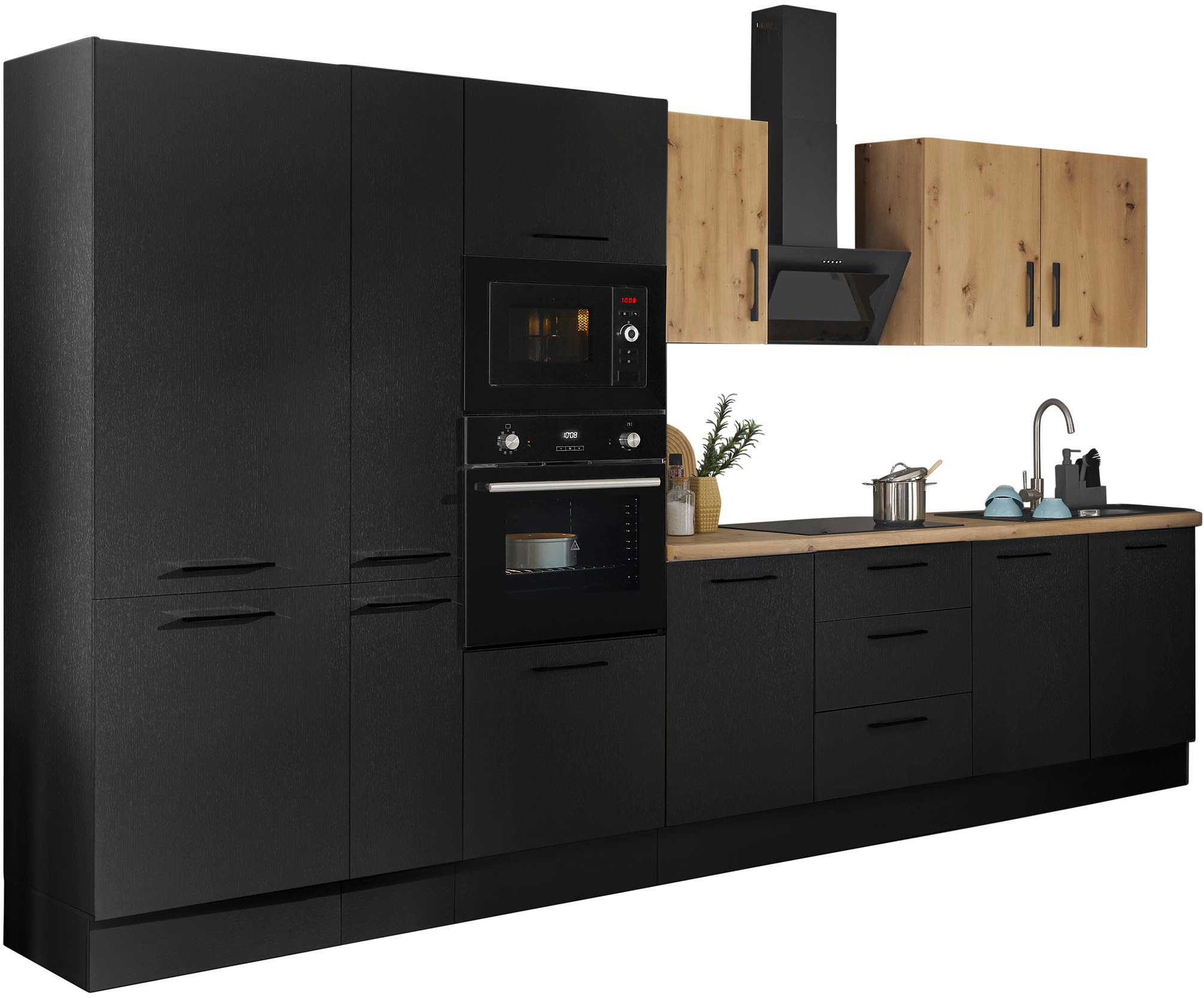 BASIC by Balculina Küchenzeile »Turin«, Breite 360 cm, wahlweise mit E-Geräten