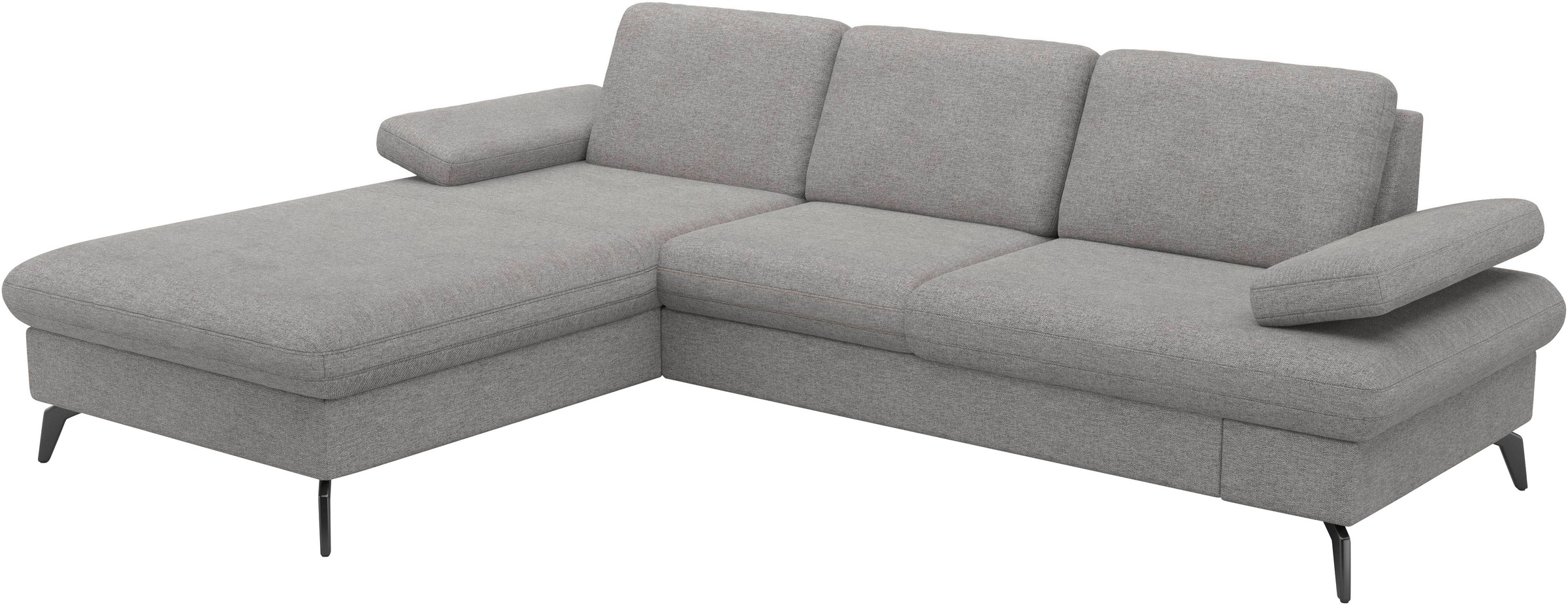 sit&more Ecksofa »Morris Jubi L-Form«, inkl. Armteilfunktion und 1 Zierkissen, wahlweise mit Bettfunktion