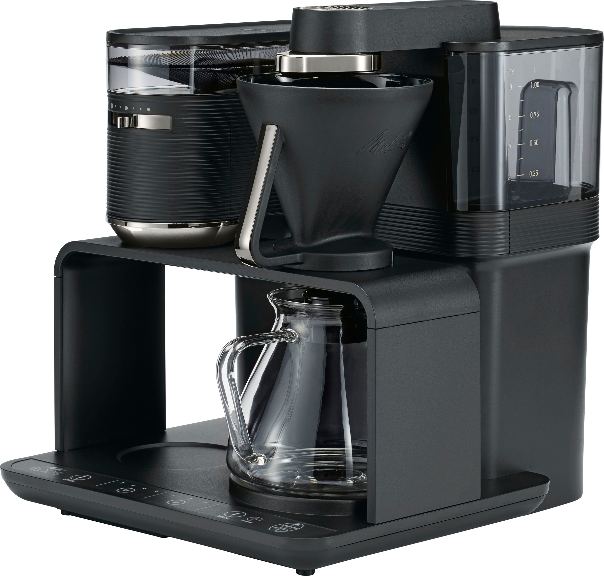 Melitta Kaffeemaschine mit Mahlwerk »EPOS® 1024-04« 1 l Kaffeekanne Papierf günstig online kaufen