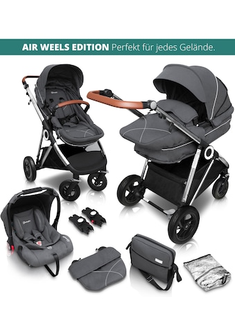 Kombi-Kinderwagen »Halime AIR 3in1, Grey Silver«