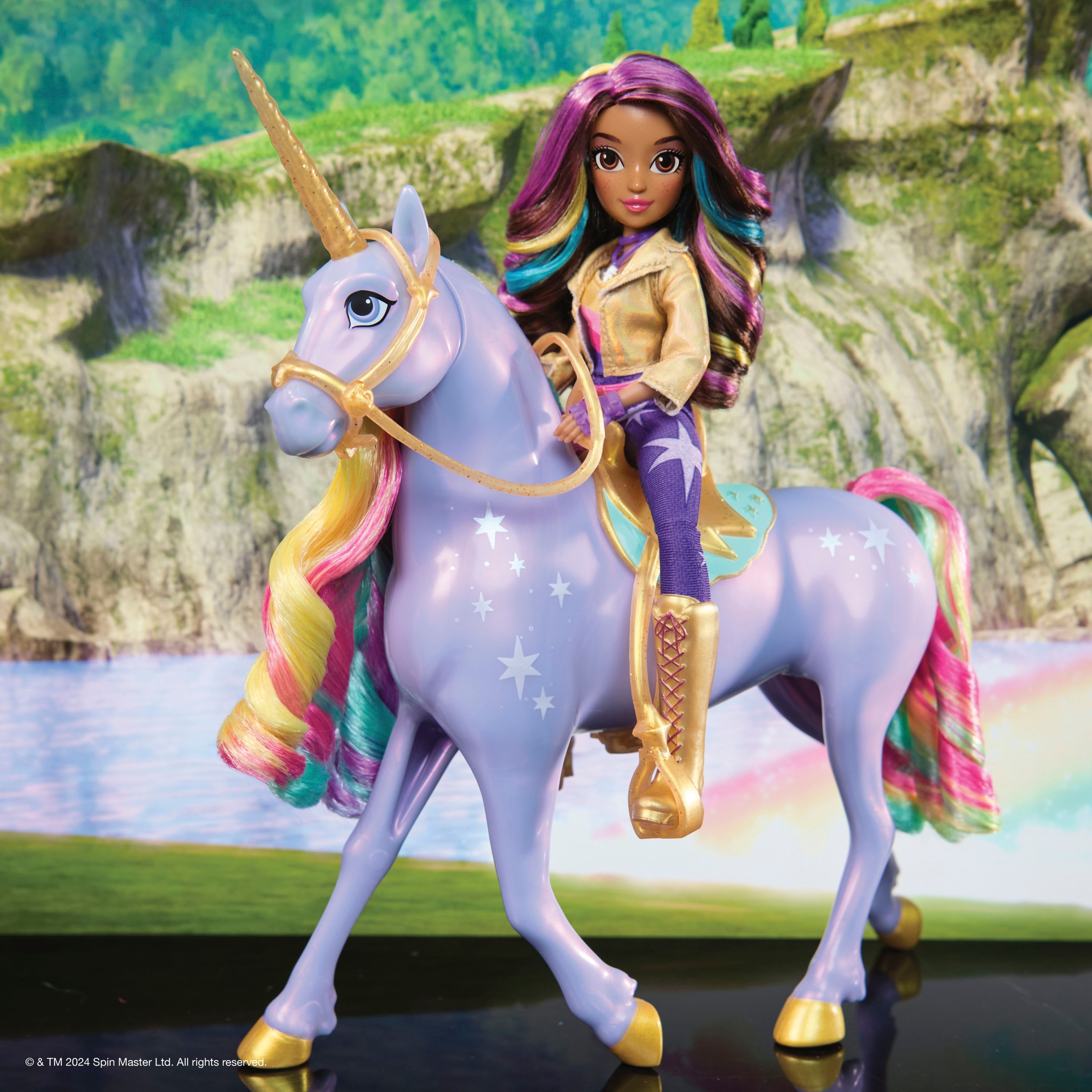 Spin Master Anziehpuppe »Unicorn Academy - Interactive Rainbow Light-Up Wildstar«, mit Leuchteffekt