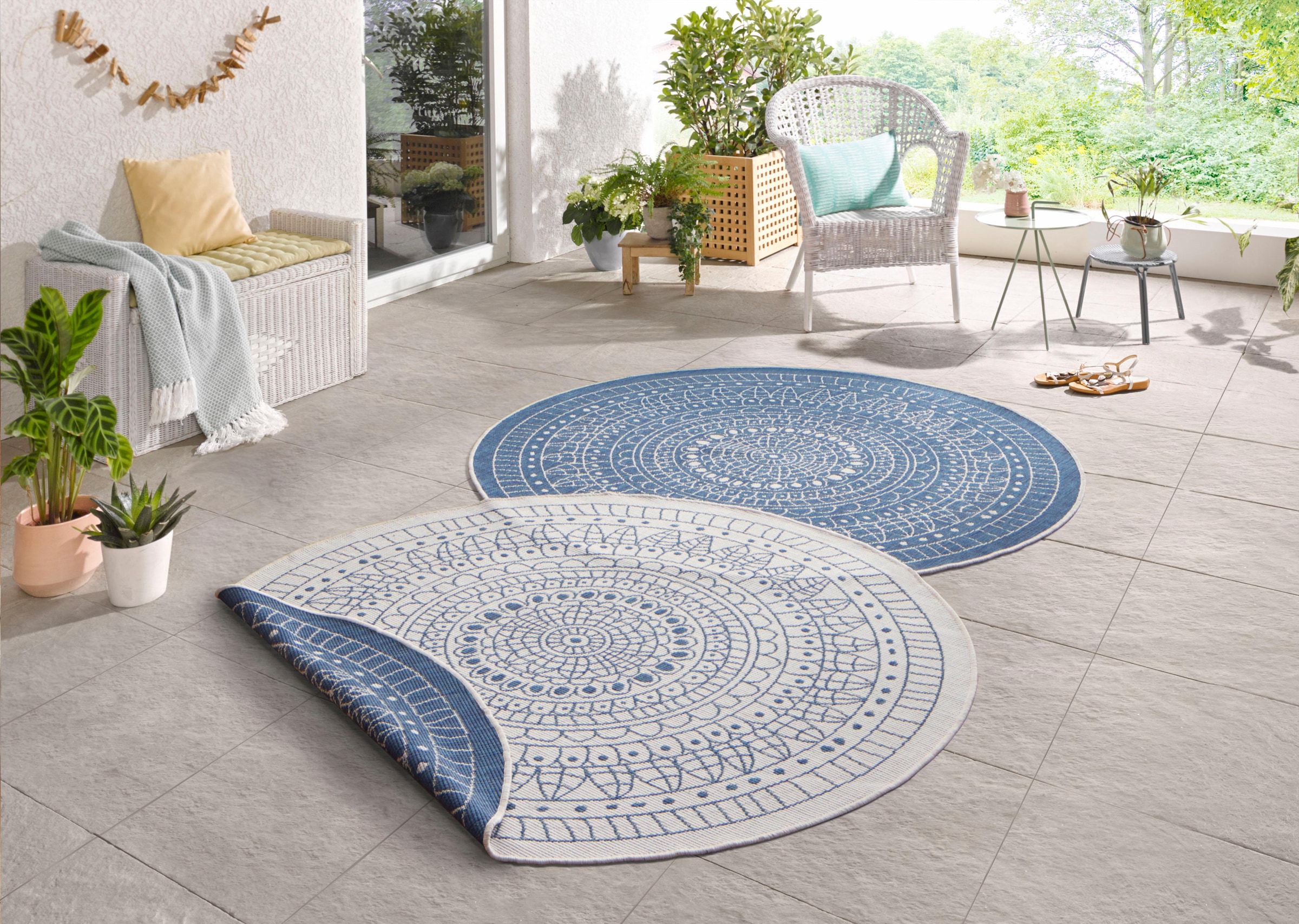 Bild von NORTHRUGS Teppich »Porto Wendeteppich«, rund