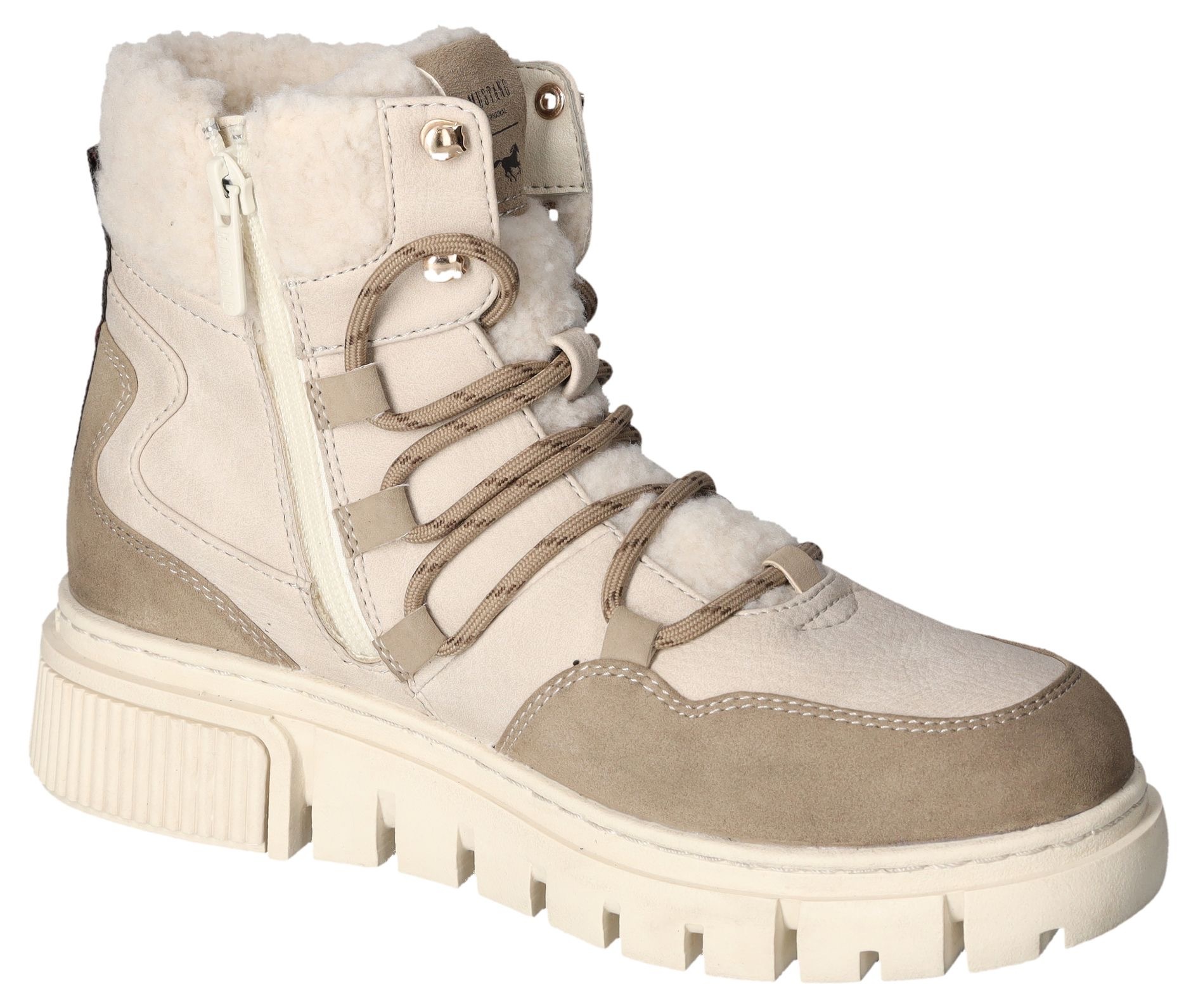 Mustang Shoes Winterboots, Schnürboots, Snowboots mit praktischem Innenreißverschluss
